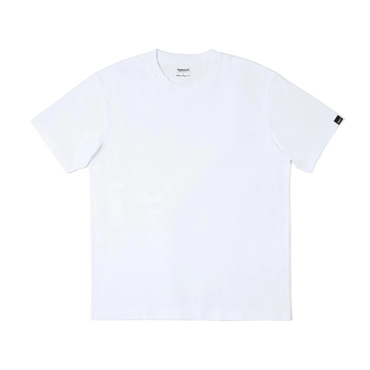 100% Cotton White Solid T-Shirt - Casual O-Neck Basic Tee