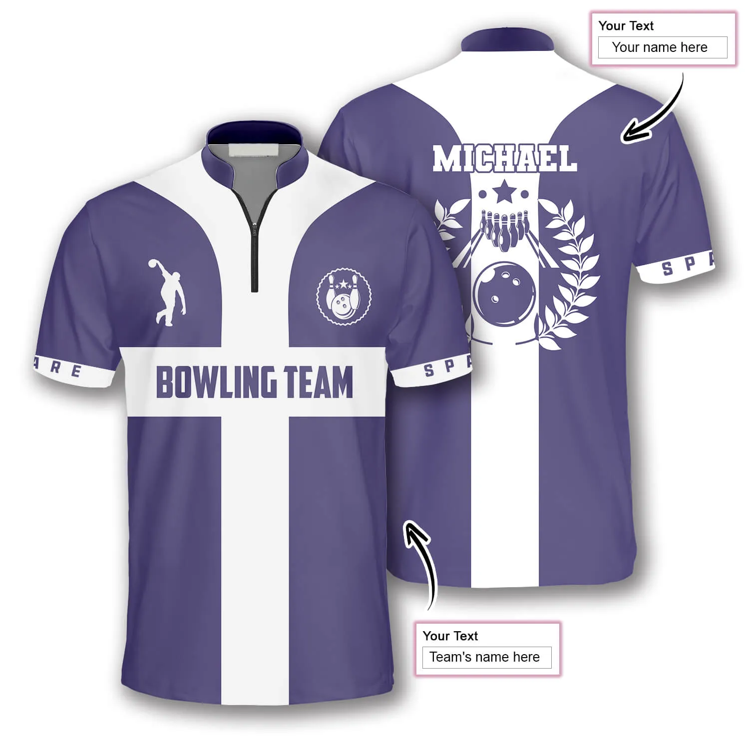 3D All Over Print Navy Cross Custom Bowling Jerseys for Men, Best Shirt for Bowler