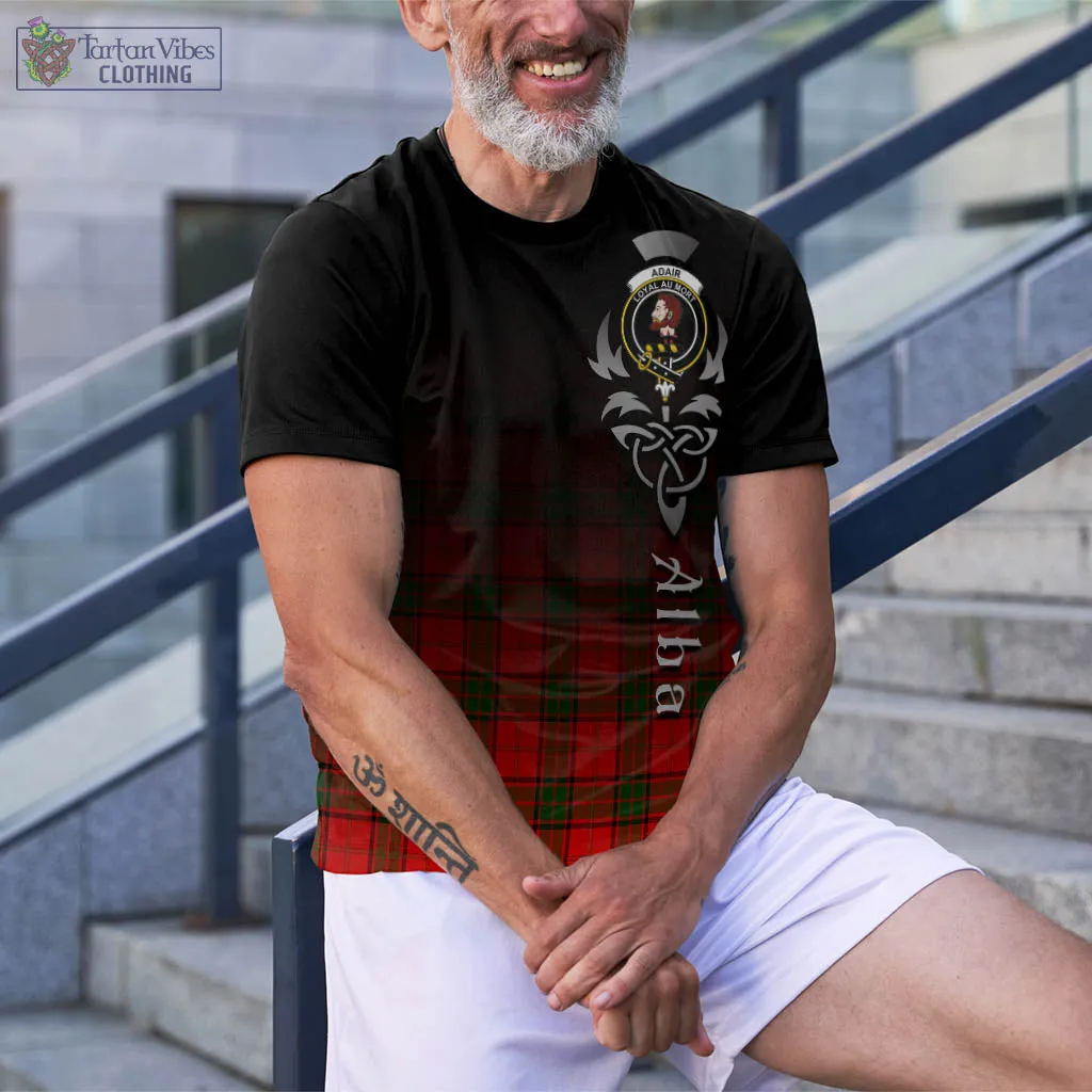 Adair Tartan T-Shirt Featuring Alba Gu Brath Family Crest Celtic Inspired