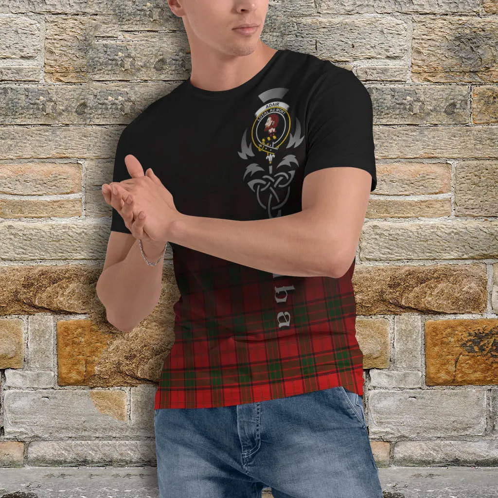 Adair Tartan T-Shirt Featuring Alba Gu Brath Family Crest Celtic Inspired