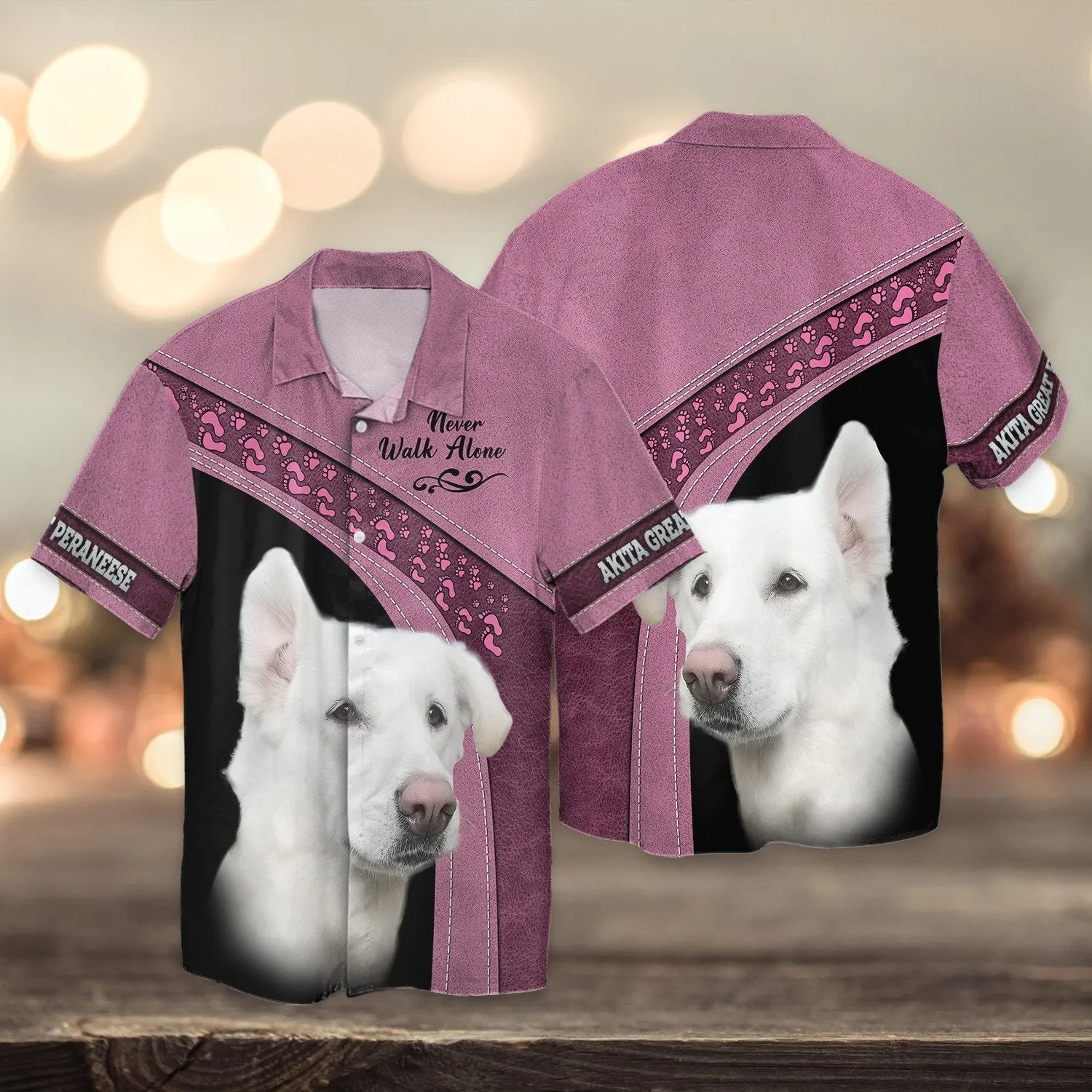 Akita Great Peraneese Love Never Walk Alone 3D Full Print Shirts, Dog Memorial Gifts for loss of Dog