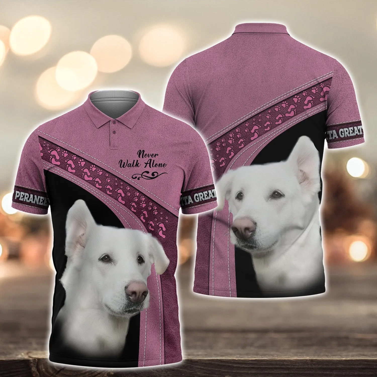 Akita Great Peraneese Love Never Walk Alone 3D Full Print Shirts, Dog Memorial Gifts for loss of Dog