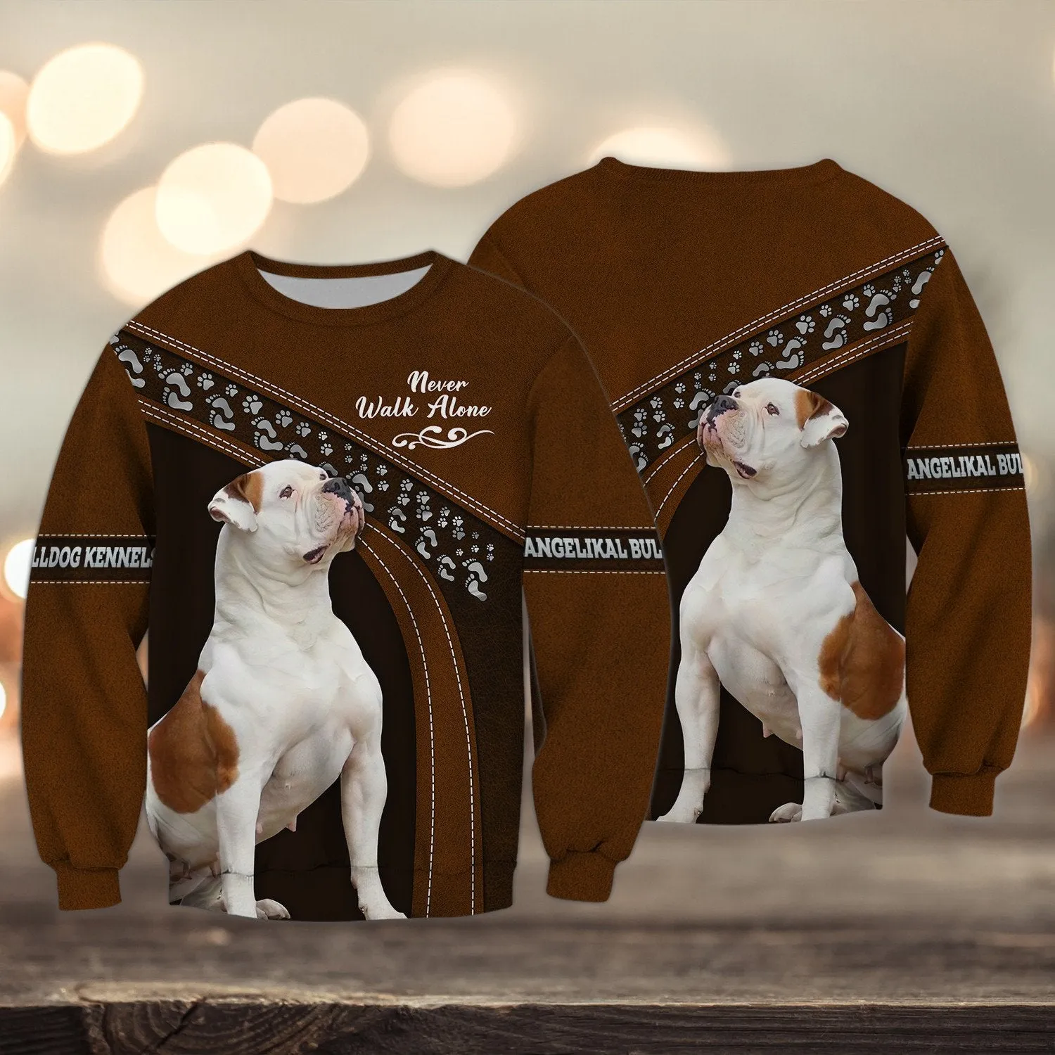 Angelikal Bulldog Kennels Lover Never Walk Alone, Shirt For Dog Lovers, Dog Memorial Gifts for loss of Dog