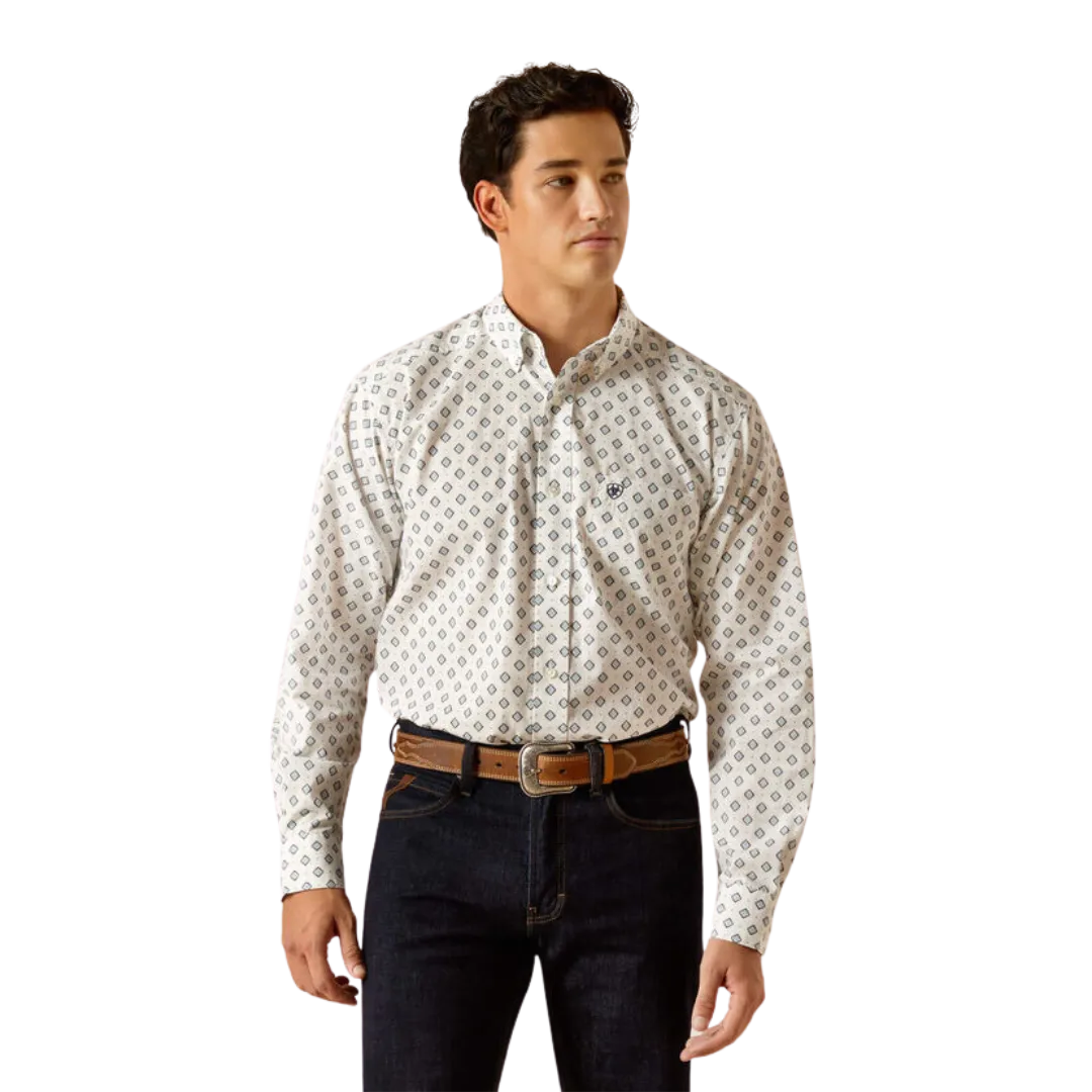 Ariat Men's Rocco Classic Fit White Shirt