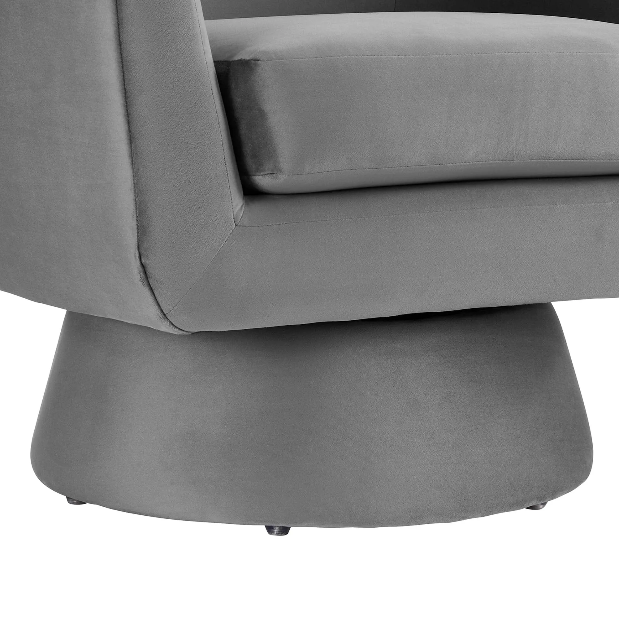 Astral Performance Velvet Fabric and Wood Swivel Chair by Modway