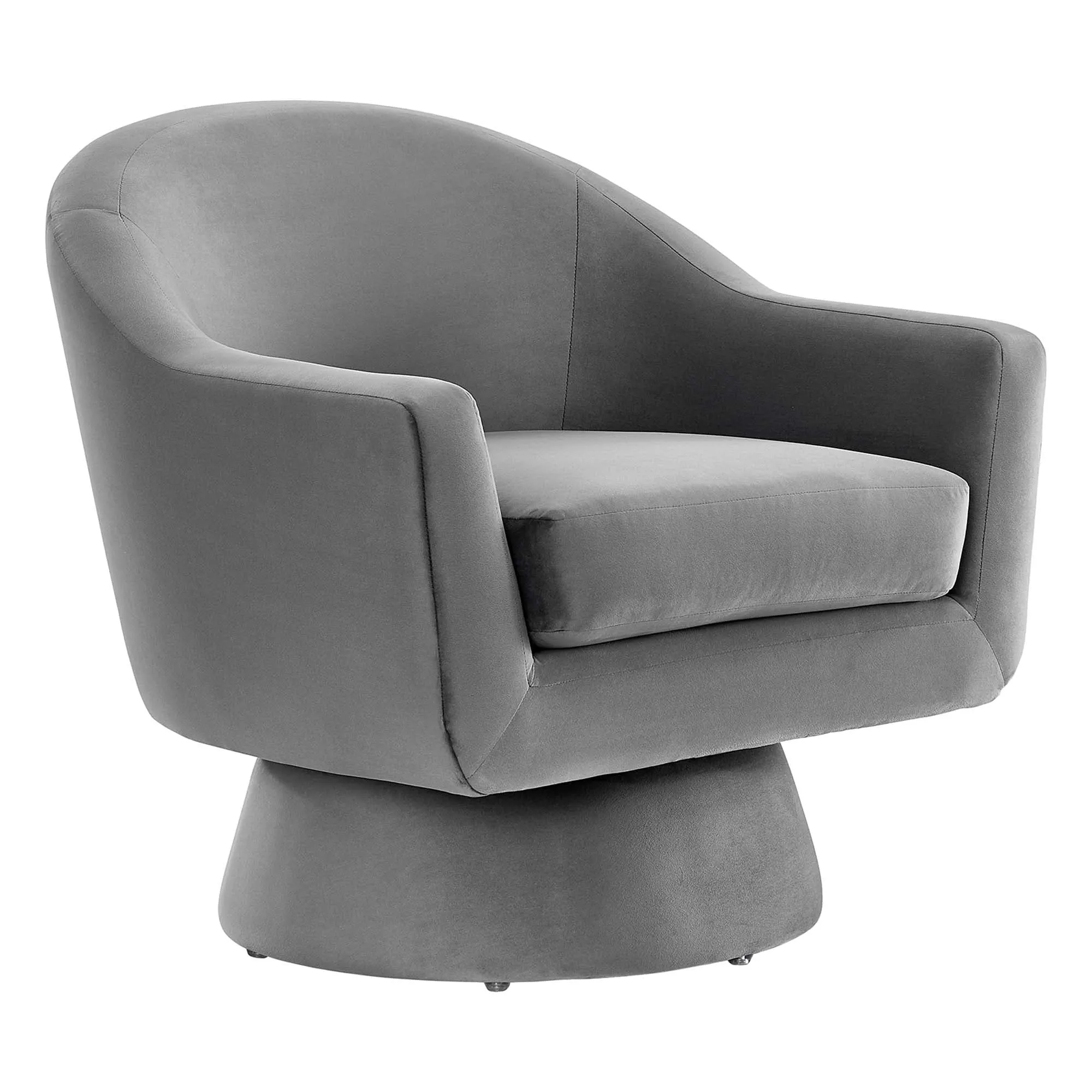 Astral Performance Velvet Fabric and Wood Swivel Chair by Modway