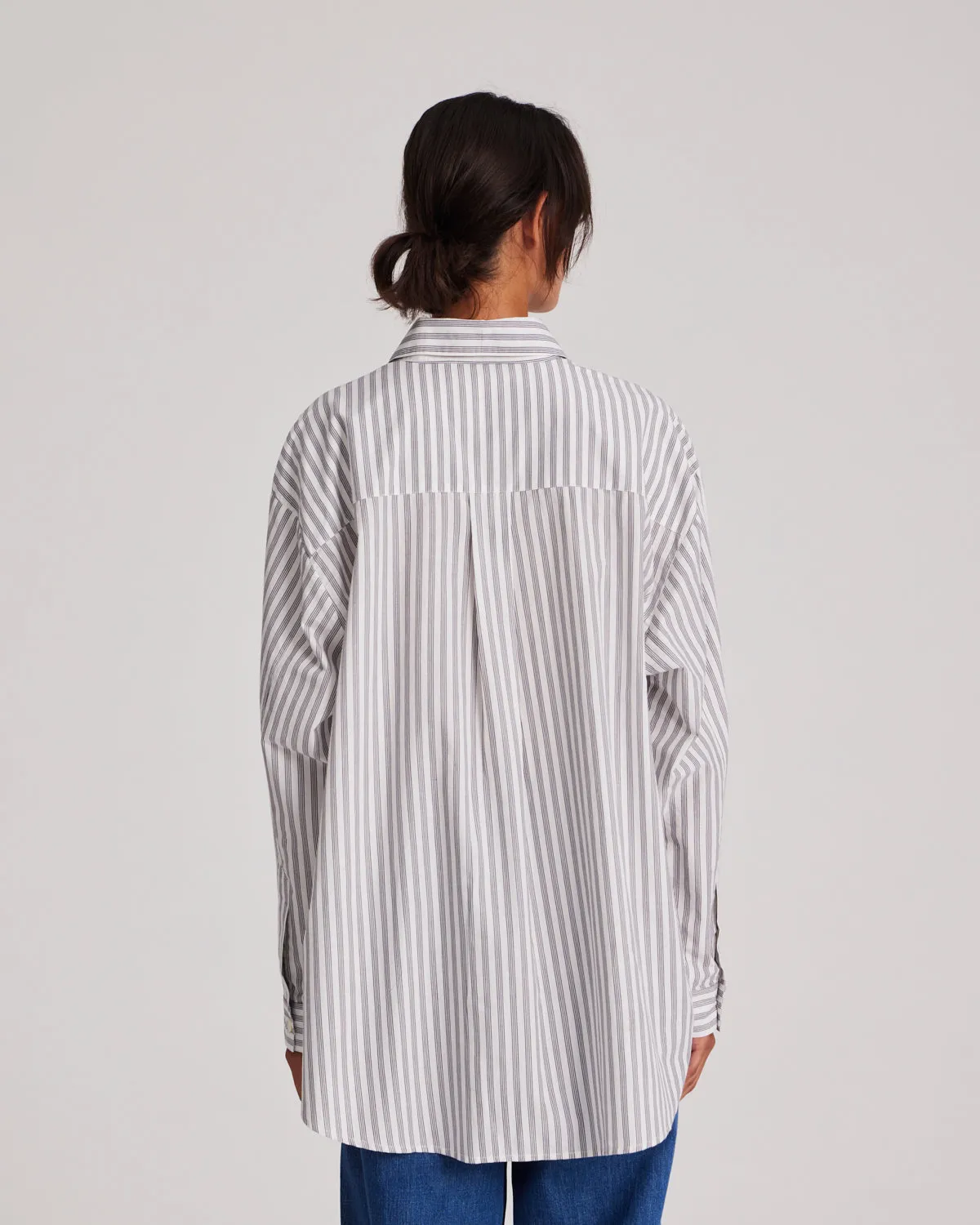 Astrid Shirt Yarn Dyed - White/Blue