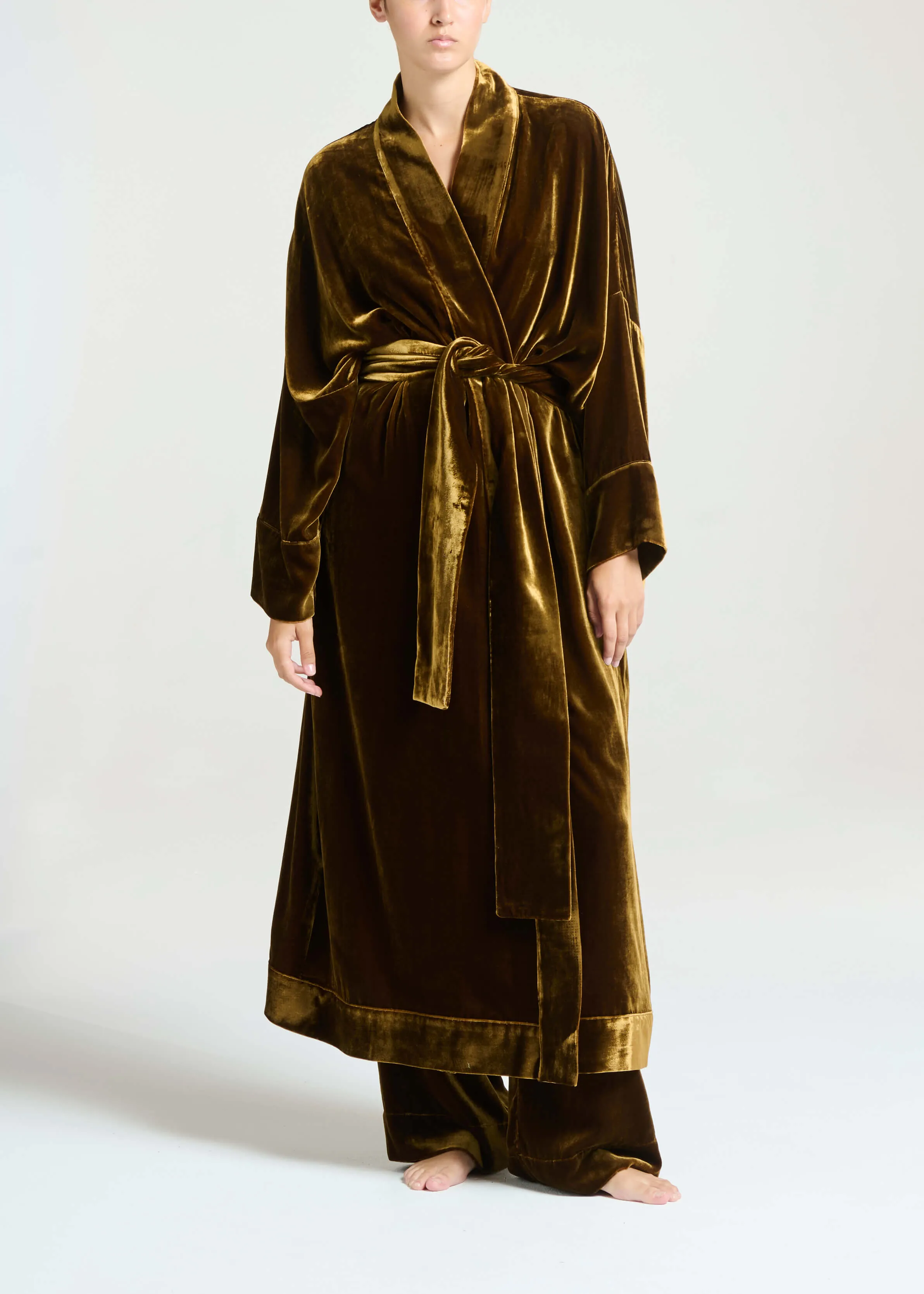 Athens Robe Brunette Viscose Velvet