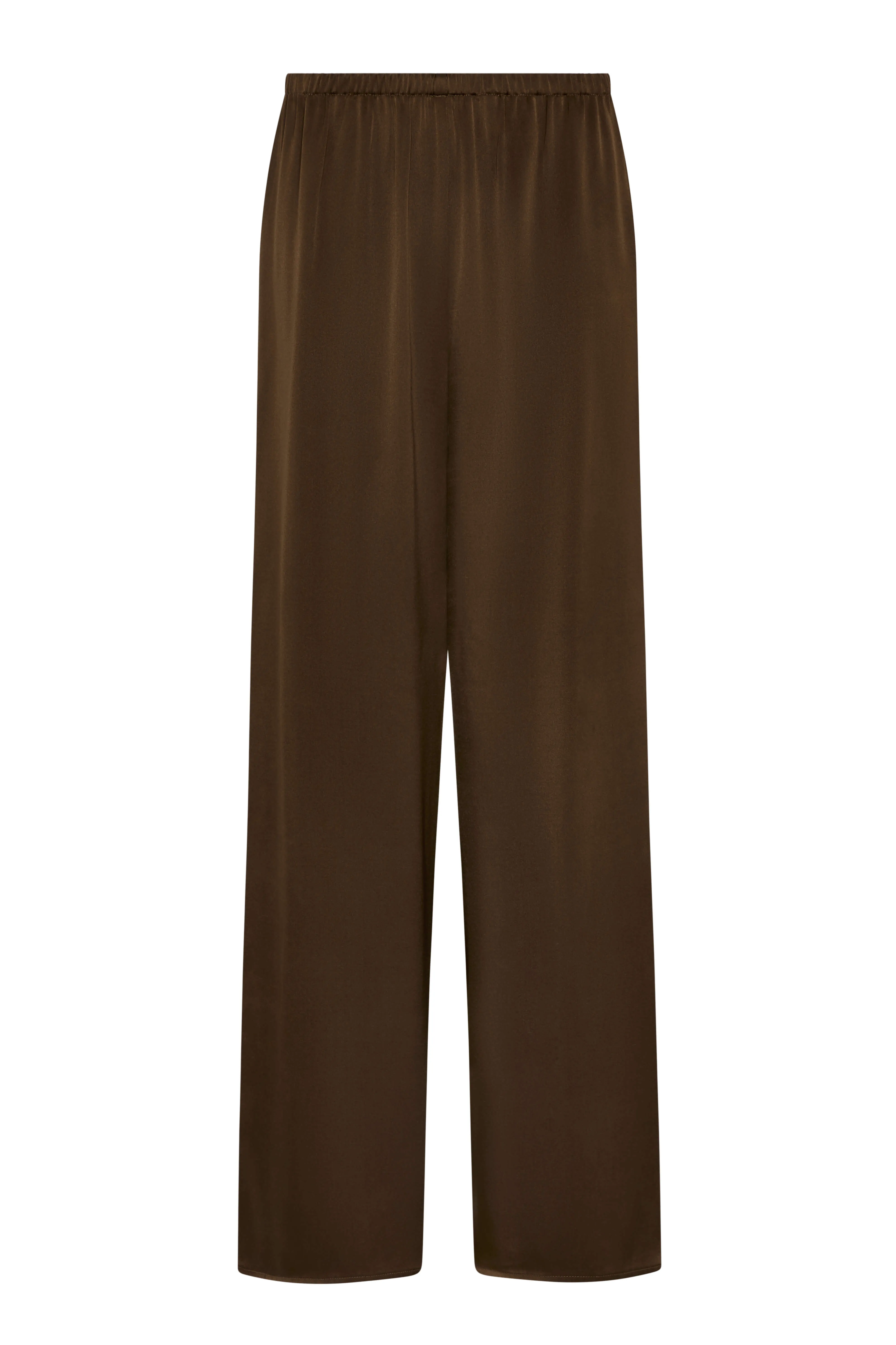 Austin Trouser Chocolate Brown Heavy Silk Satin