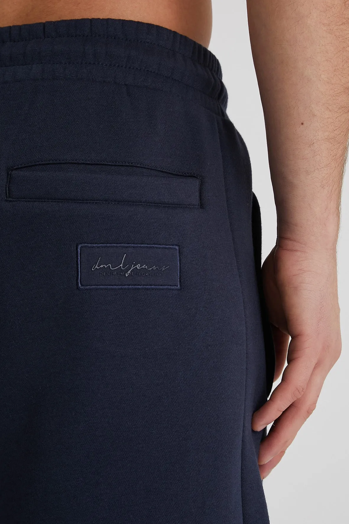 Banks premium brushback fleece shorts in Navy