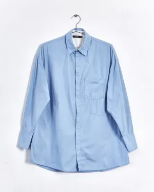 Bassike 'boyfriend' shirt, blue, 6