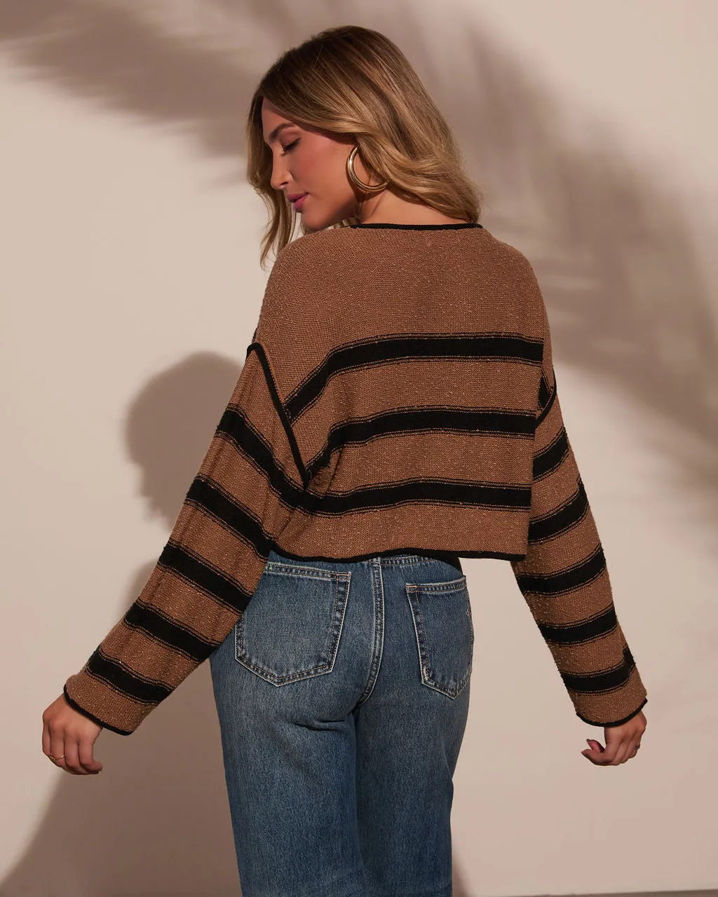 Beachside Striped Cotton Blend Sweater