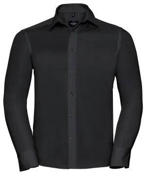 Black - Long sleeve tailored ultimate non-iron shirt