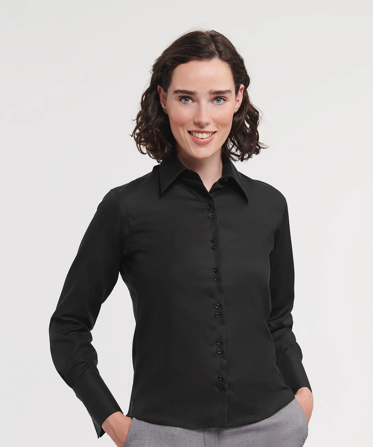 Black - Women's long sleeve ultimate non-iron shirt