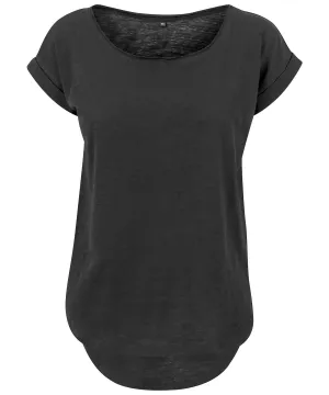 Black - Women's long slub tee