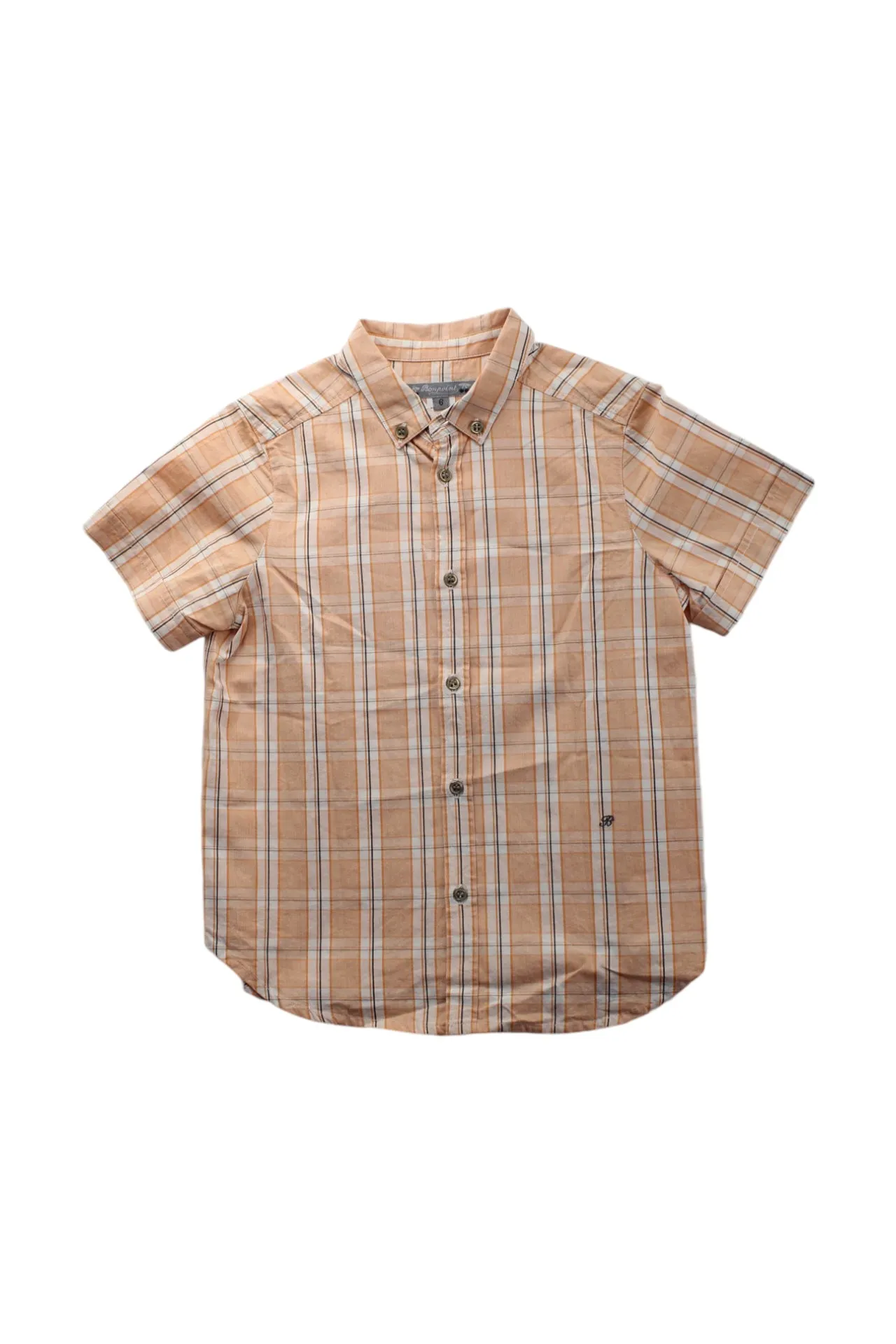 Bonpoint Plaid Button-Down Shirt 6T