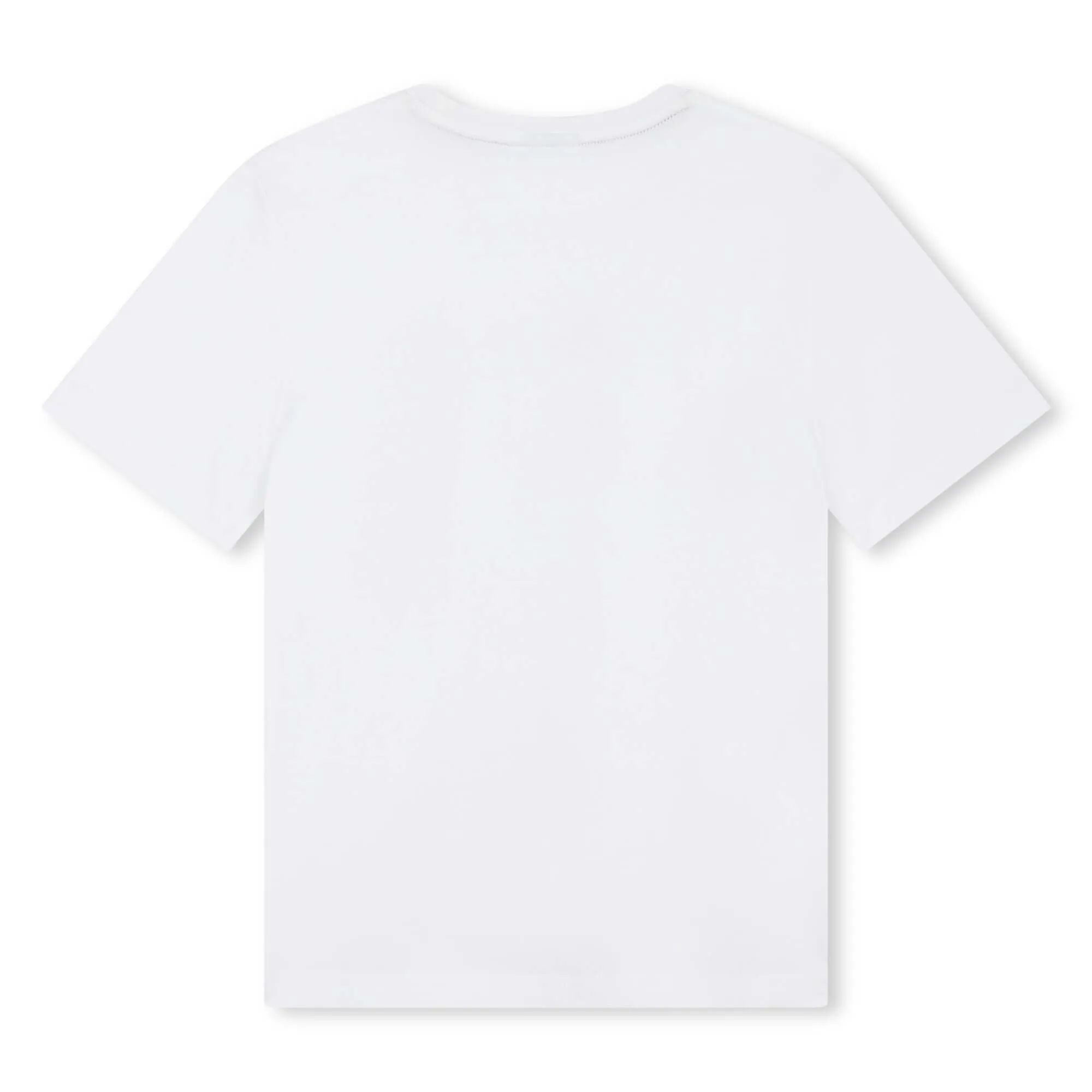 Boys White Logo Cotton Short Sleeve T-Shirt