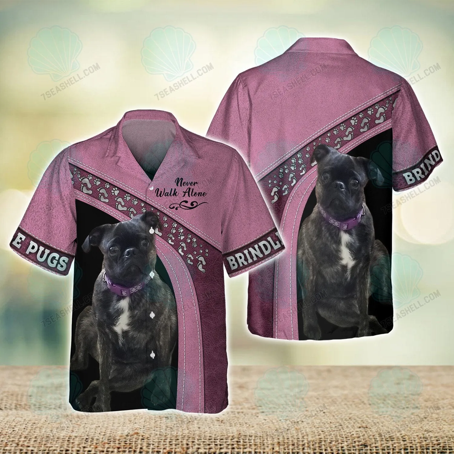 Brindle Pugs Love 3D Full Print Shirts, Christmas Dog Memorial Gifts for loss of Dog