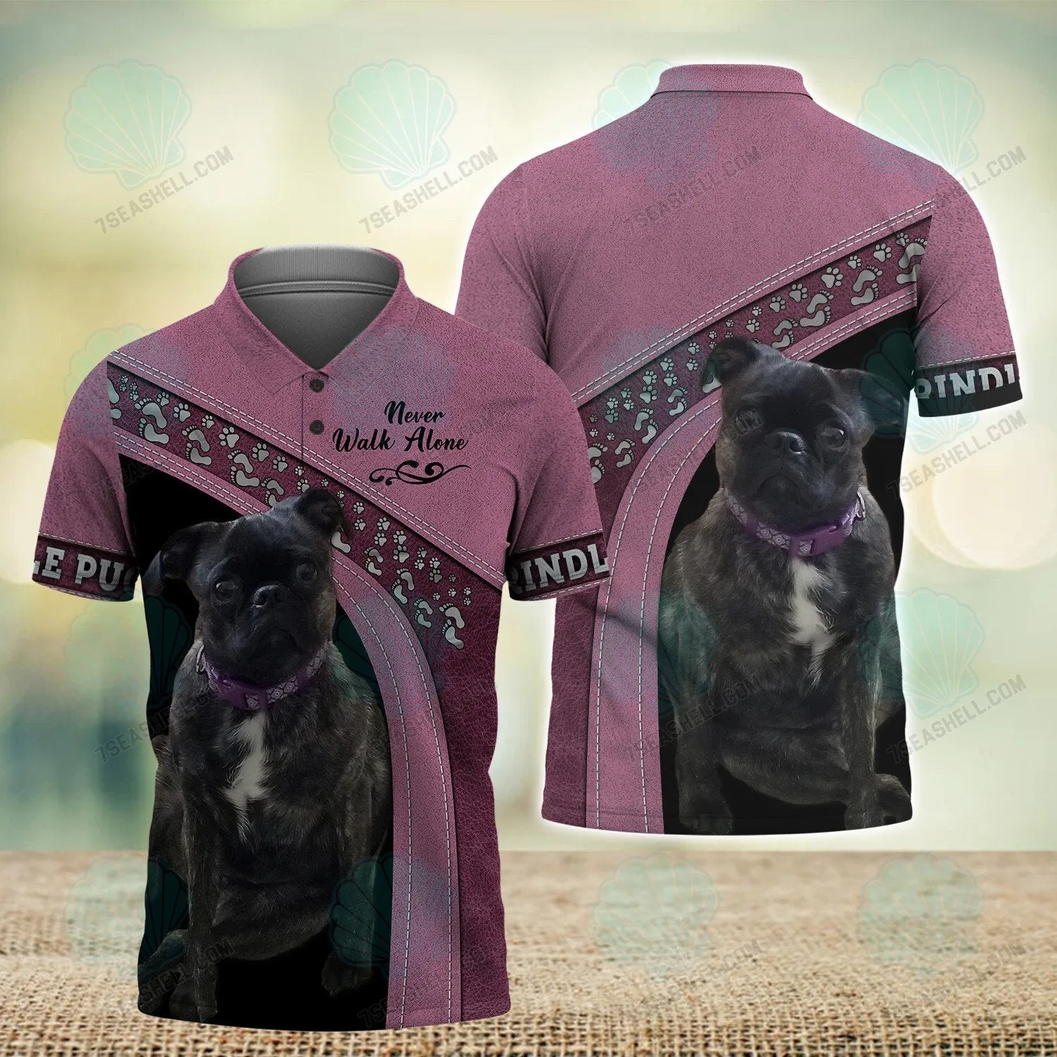 Brindle Pugs Love 3D Full Print Shirts, Christmas Dog Memorial Gifts for loss of Dog