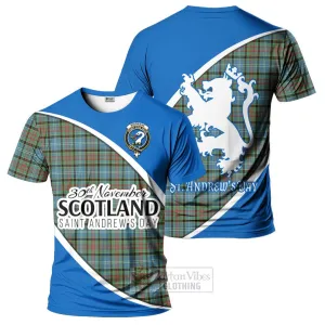 Brisbane Family Crest Tartan T-Shirt Celebrate Saint Andrew's Day in Style