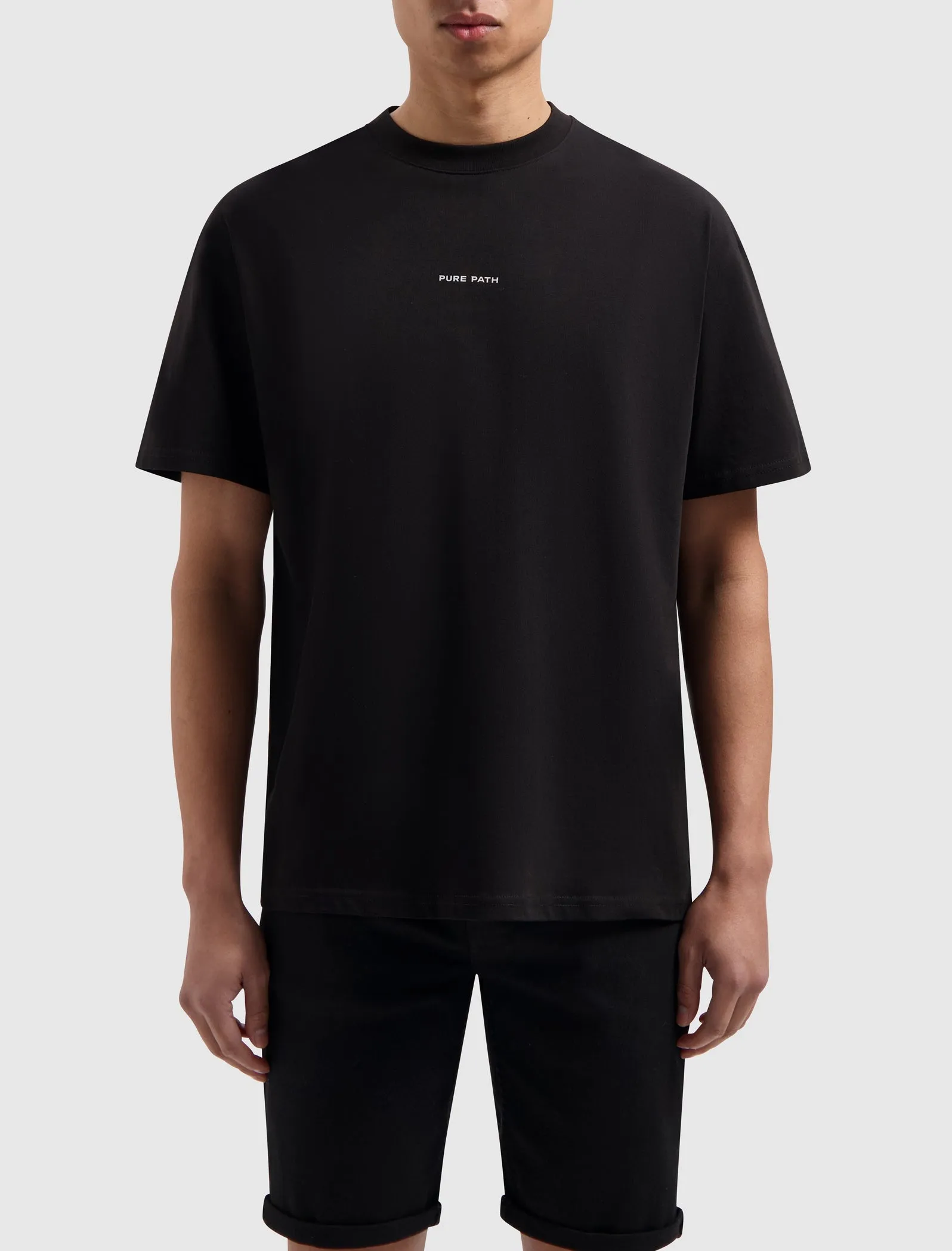 Brushstroke Initial T-shirt | Black