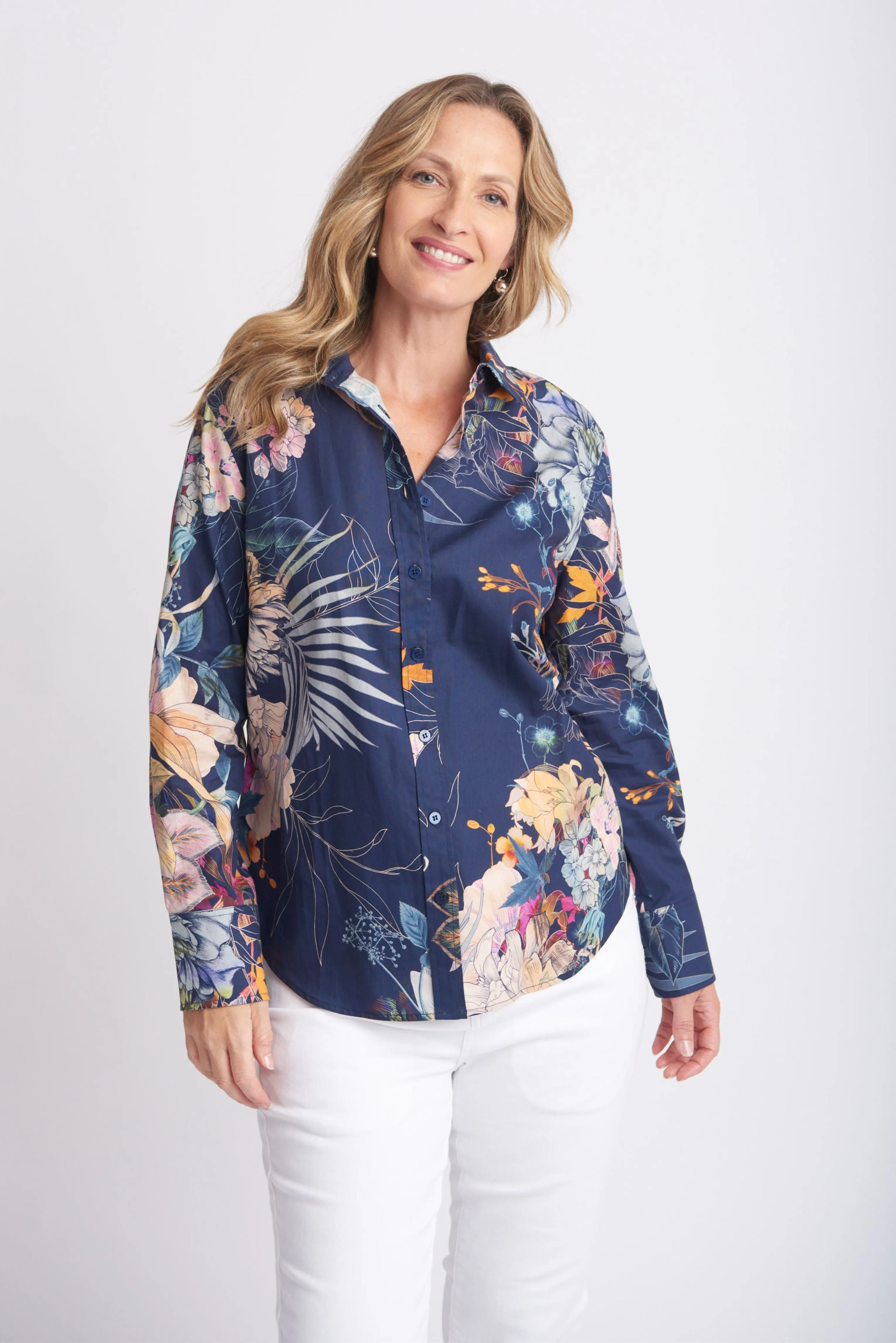 Casual Paradise Print Cotton Shirt