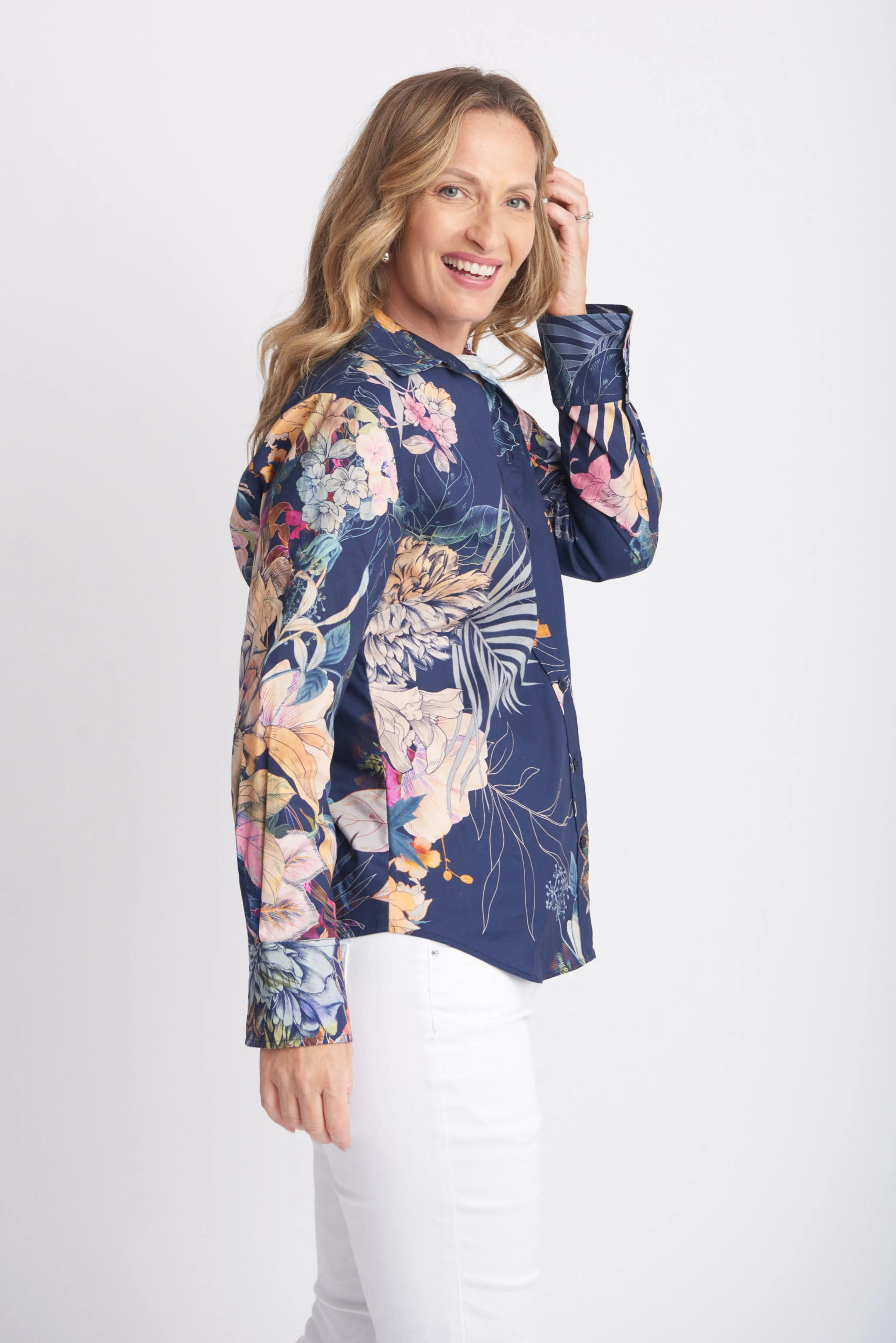 Casual Paradise Print Cotton Shirt