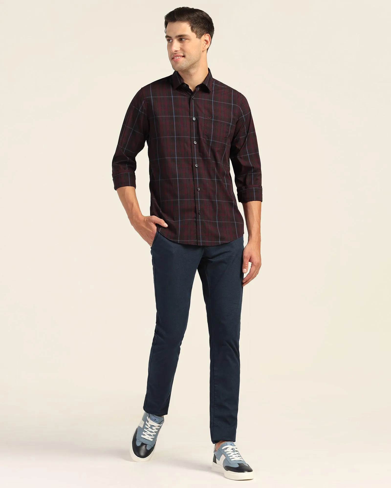 Casual Red Check Shirt - Roma