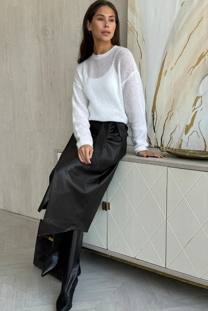 Charli - Livia Wrap Skirt - Espresso