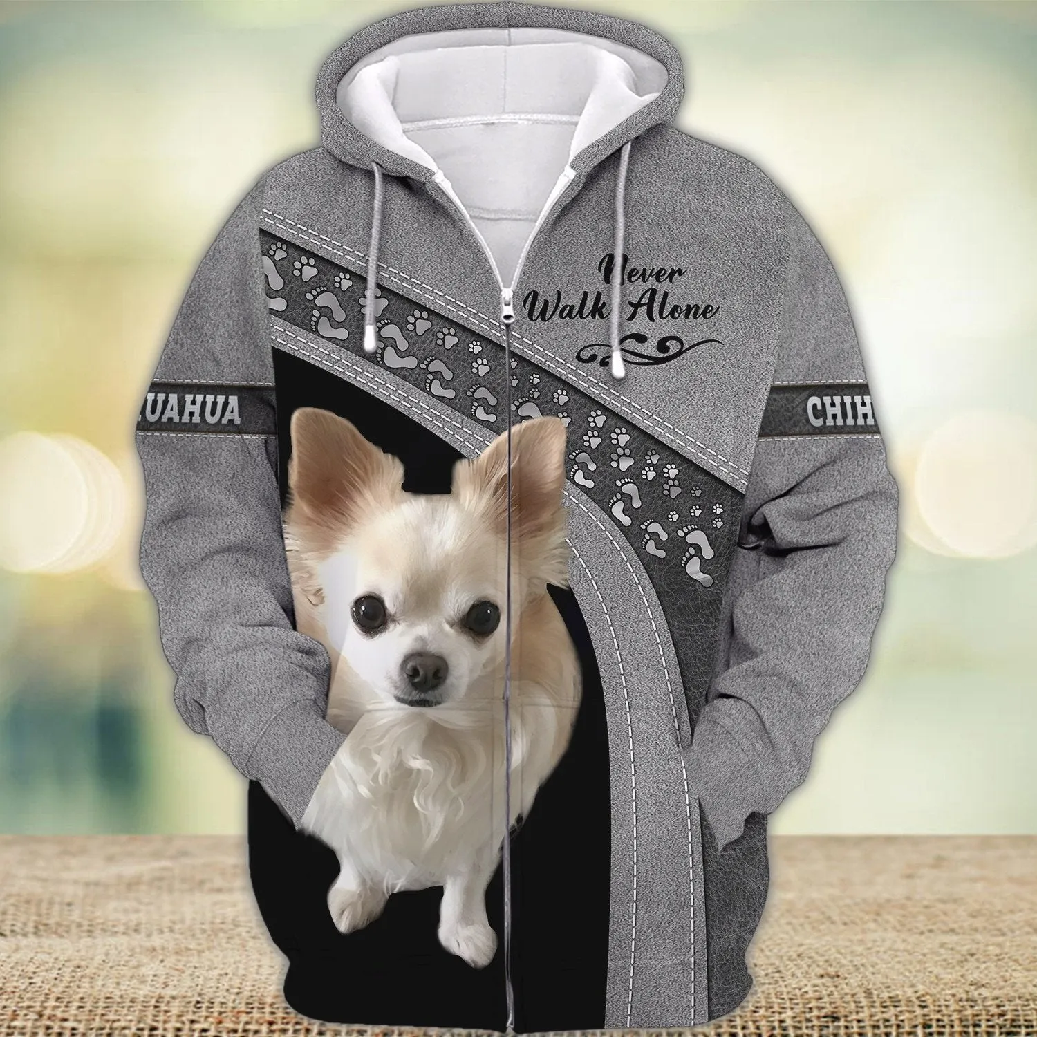 Chihuahua Love Never Walk Alone Love 3D Full Print Shirts, Shirt For Dog Lovers, Dog Memorial Gifts for loss of Dog