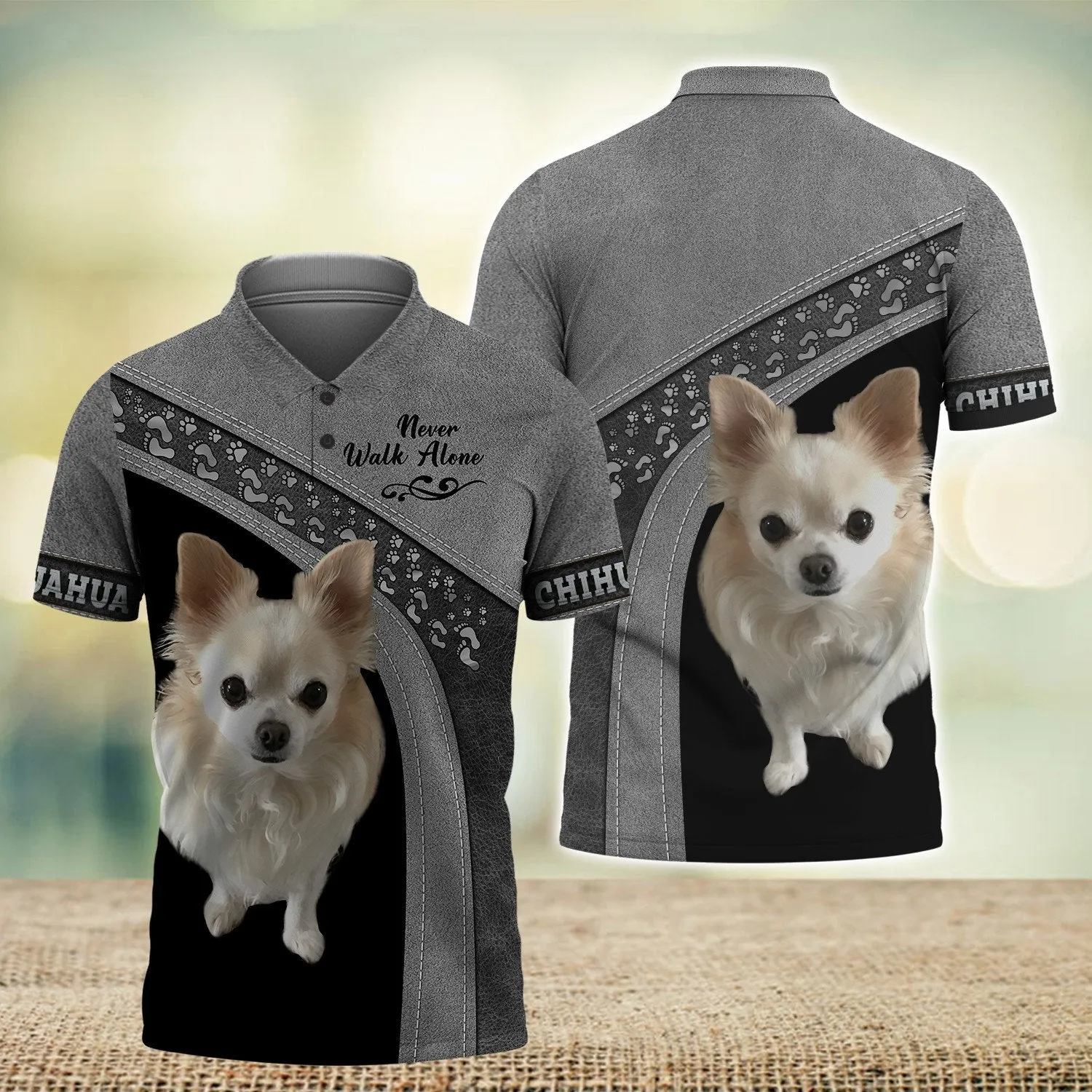 Chihuahua Love Never Walk Alone Love 3D Full Print Shirts, Shirt For Dog Lovers, Dog Memorial Gifts for loss of Dog