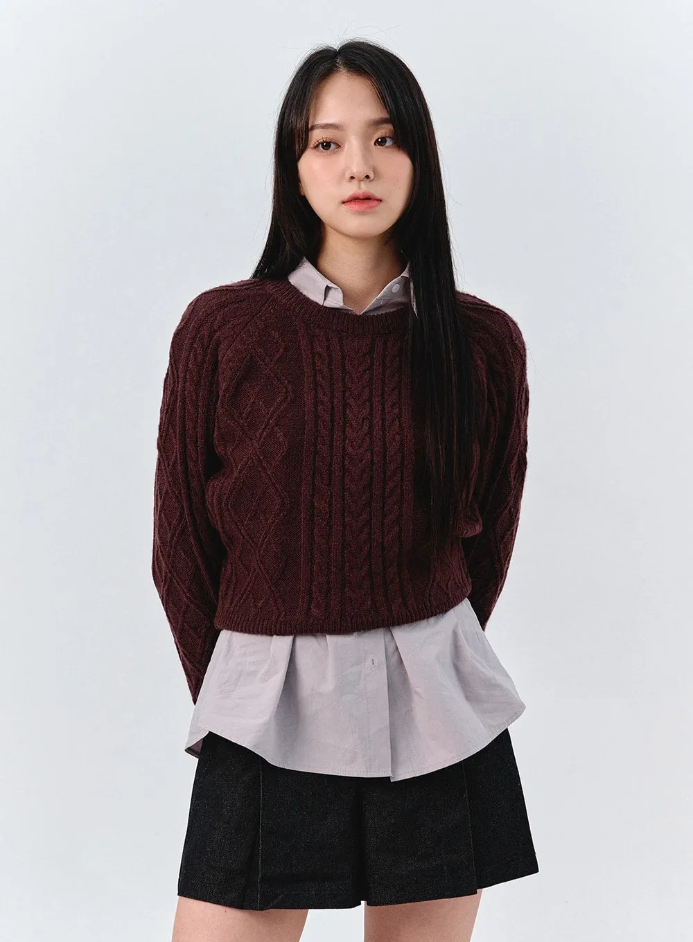 Classic Cable Knit Sweater OO319