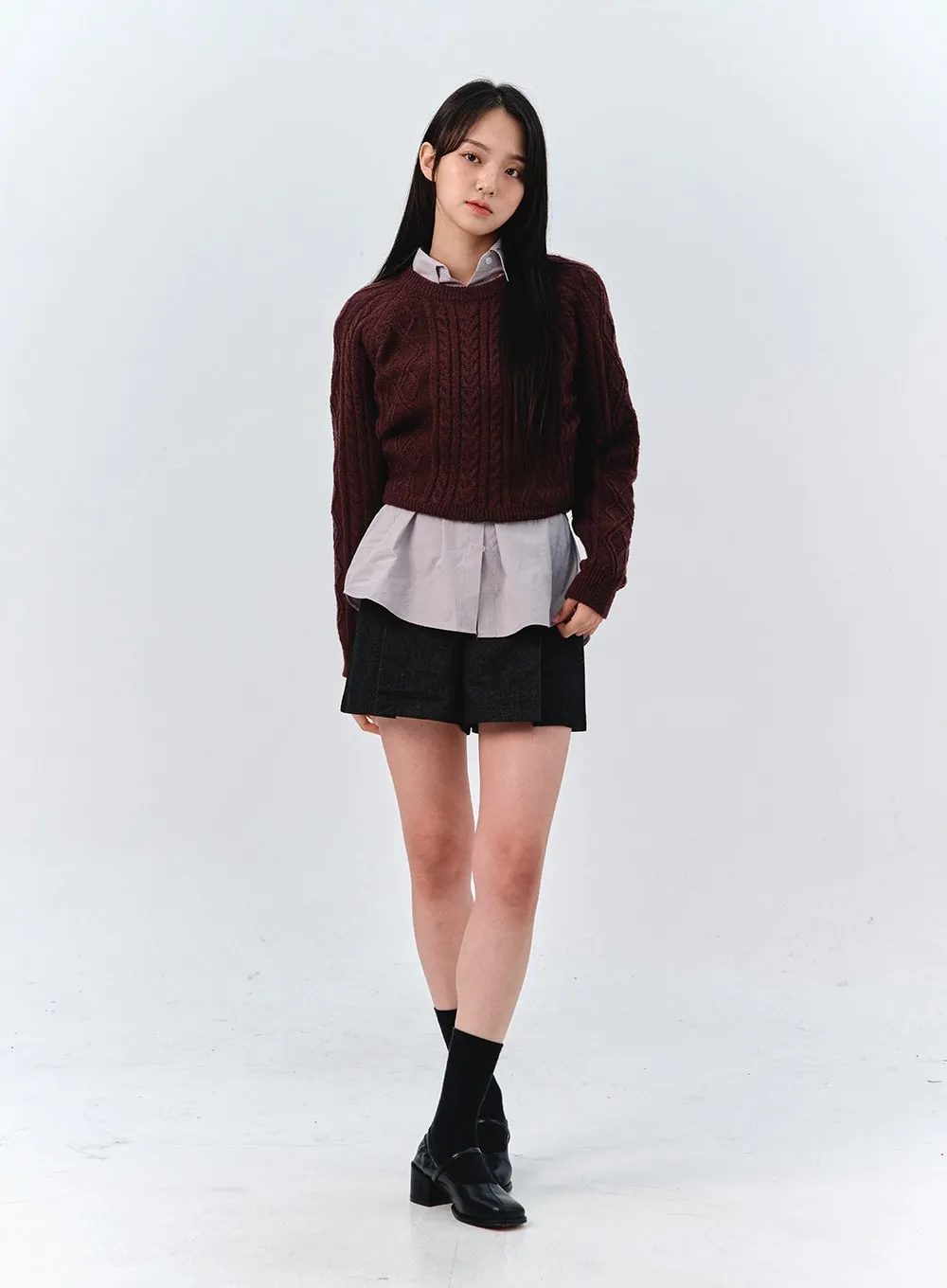 Classic Cable Knit Sweater OO319