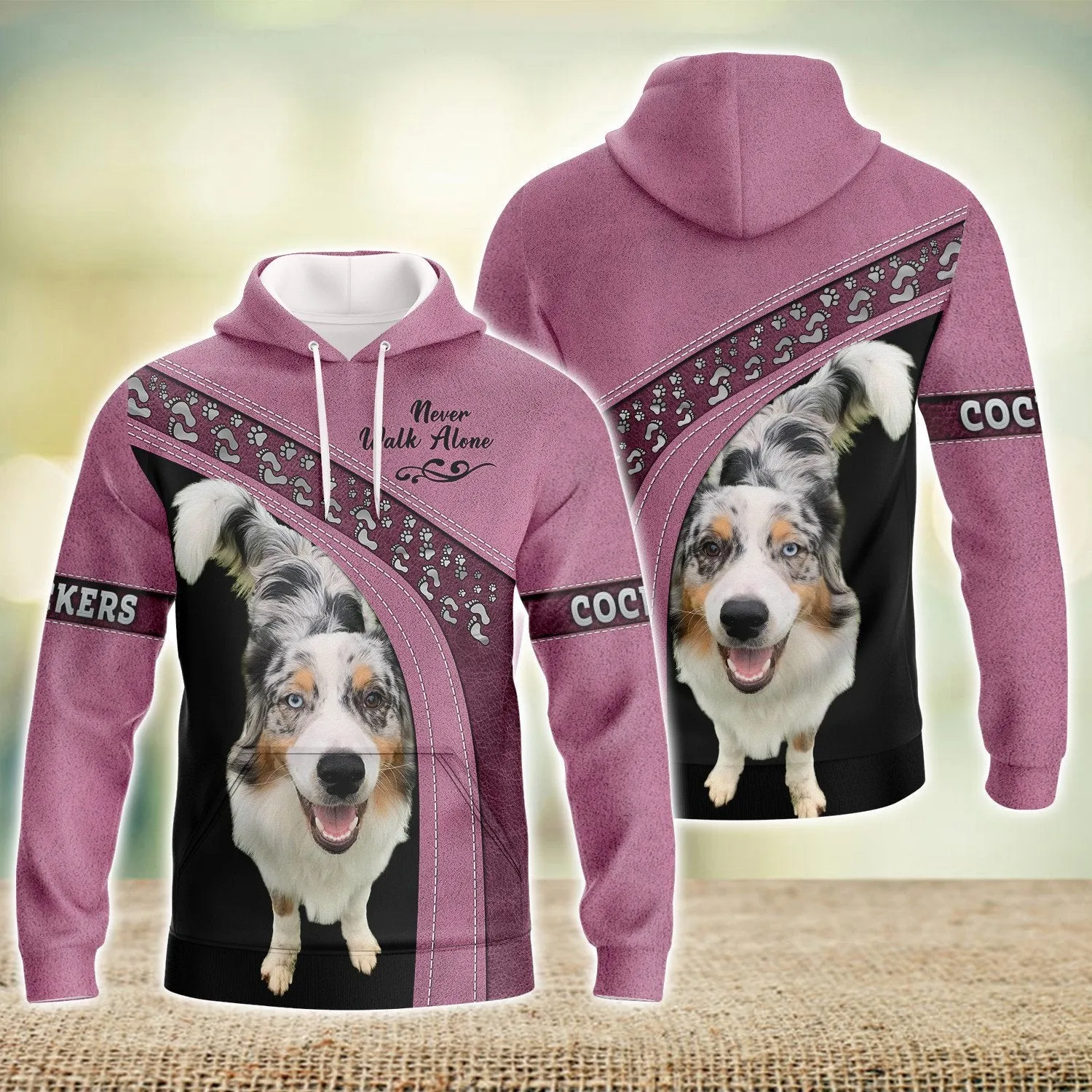 Cockers Love Never Walk Alone 3D Full Print Shirts, Shirt For Dog Lovers, Dog Memorial Gifts for loss of Dog