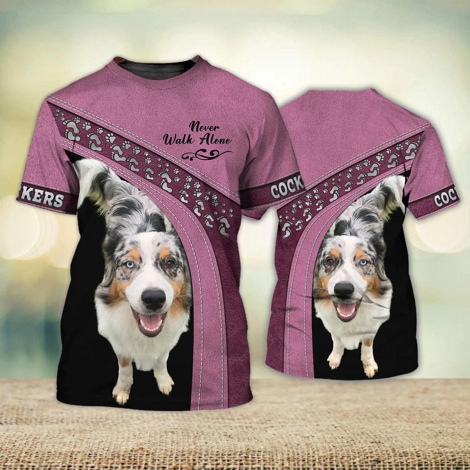 Cockers Love Never Walk Alone 3D Full Print Shirts, Shirt For Dog Lovers, Dog Memorial Gifts for loss of Dog