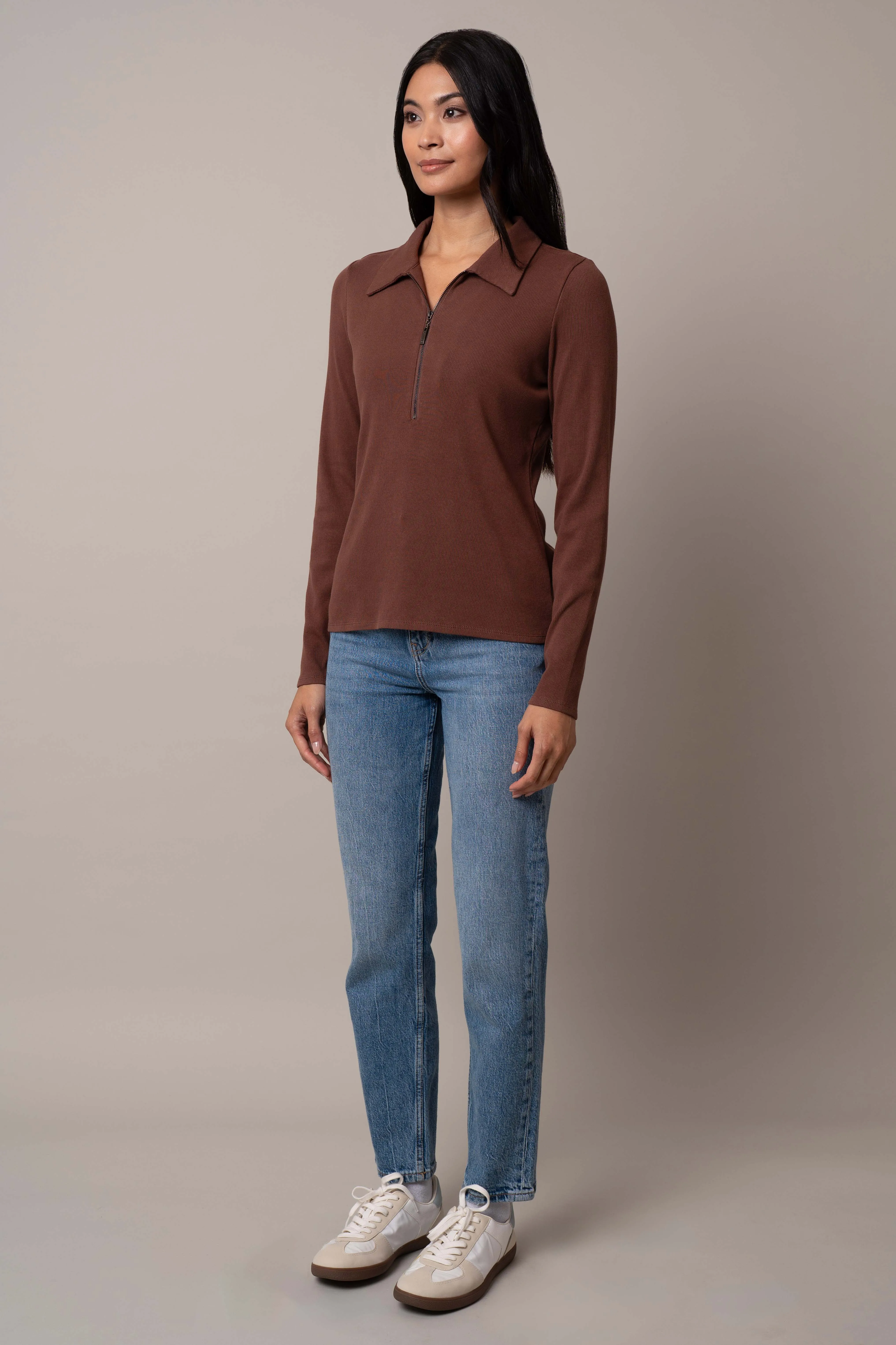 Collared Half Zip Shirt