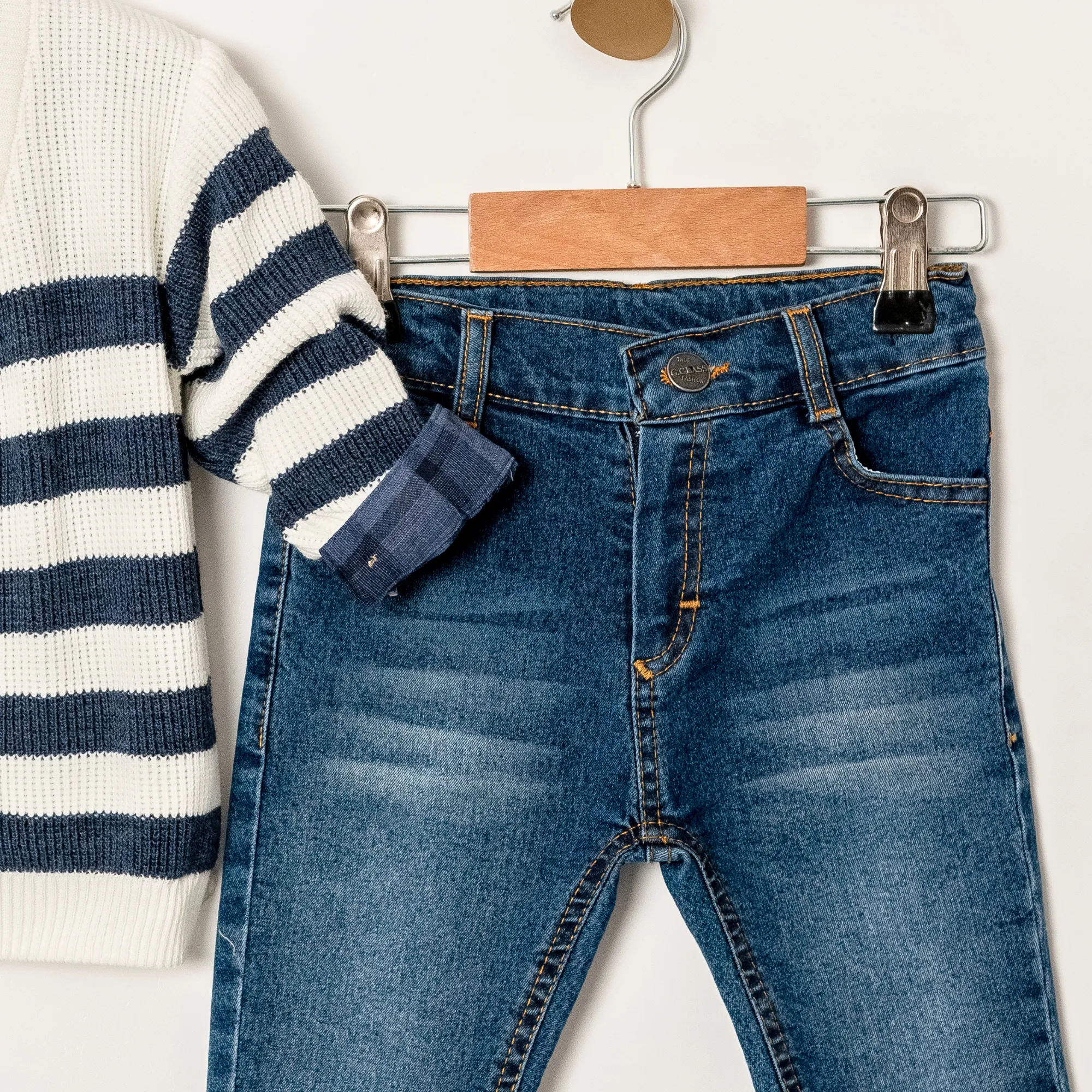 Cool Grandpa Sweater Jeans Set