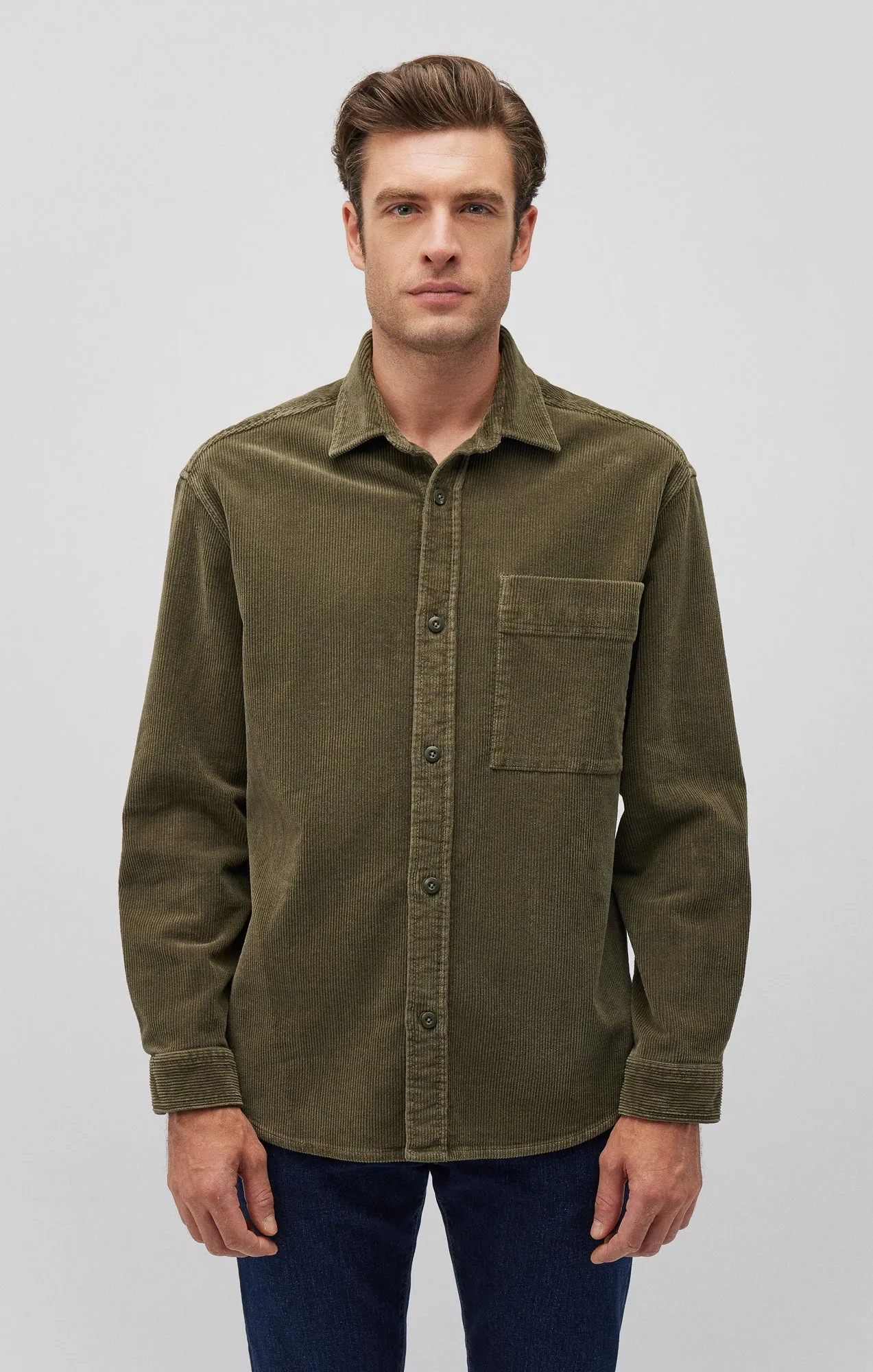 CORDUROY BUTTON-UP SHIRT IN KAMBABA