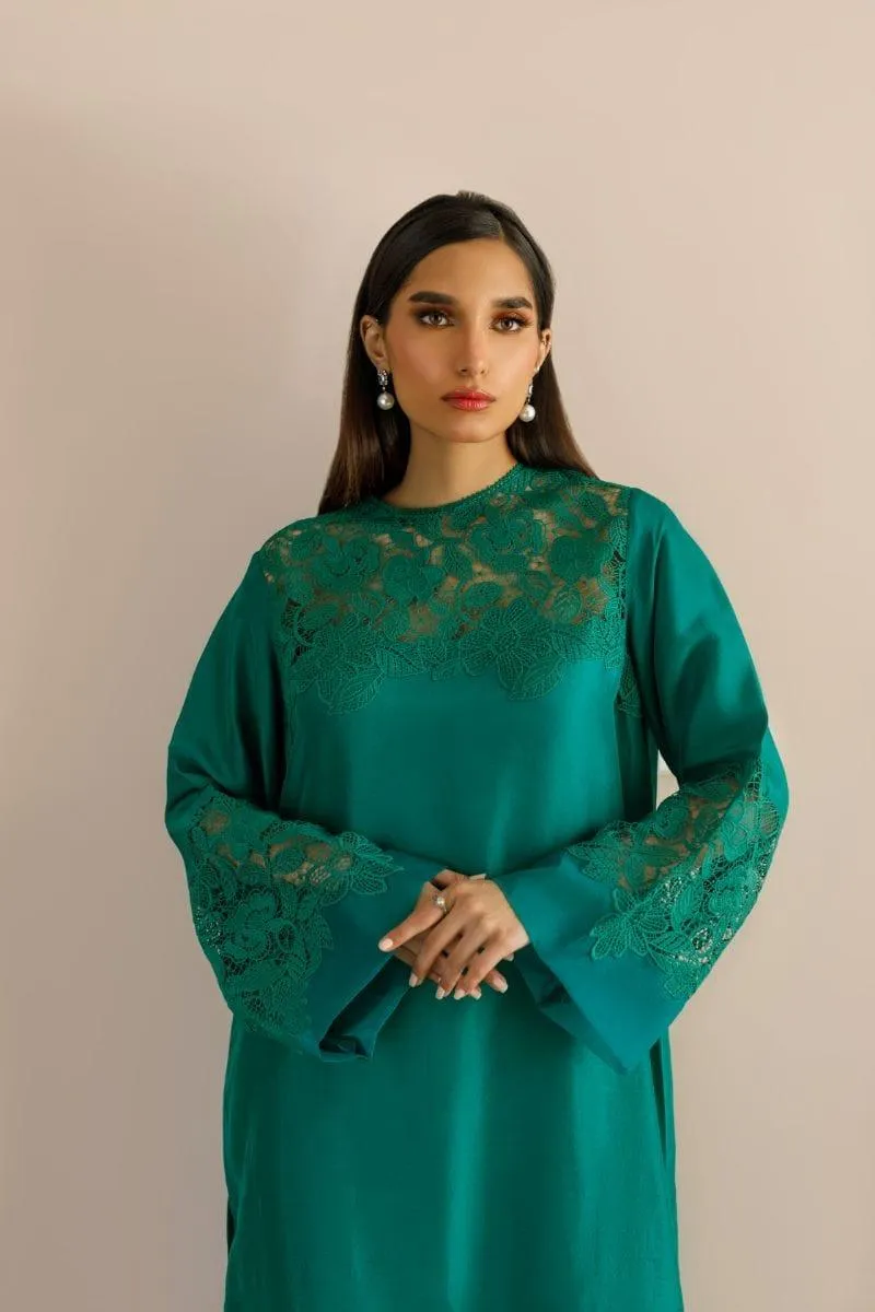 Deepak Perwani - Kut266 - Luxe Green - Raw Silk - 2 Piece