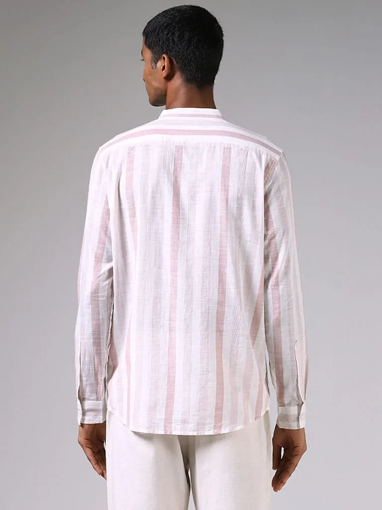 ETA Pink Striped Cotton Resort-Fit Shirt