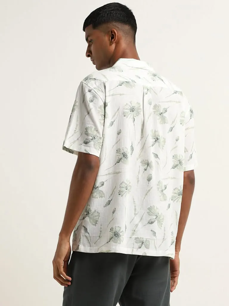 ETA Sage Cotton Relaxed Fit Floral Shirt