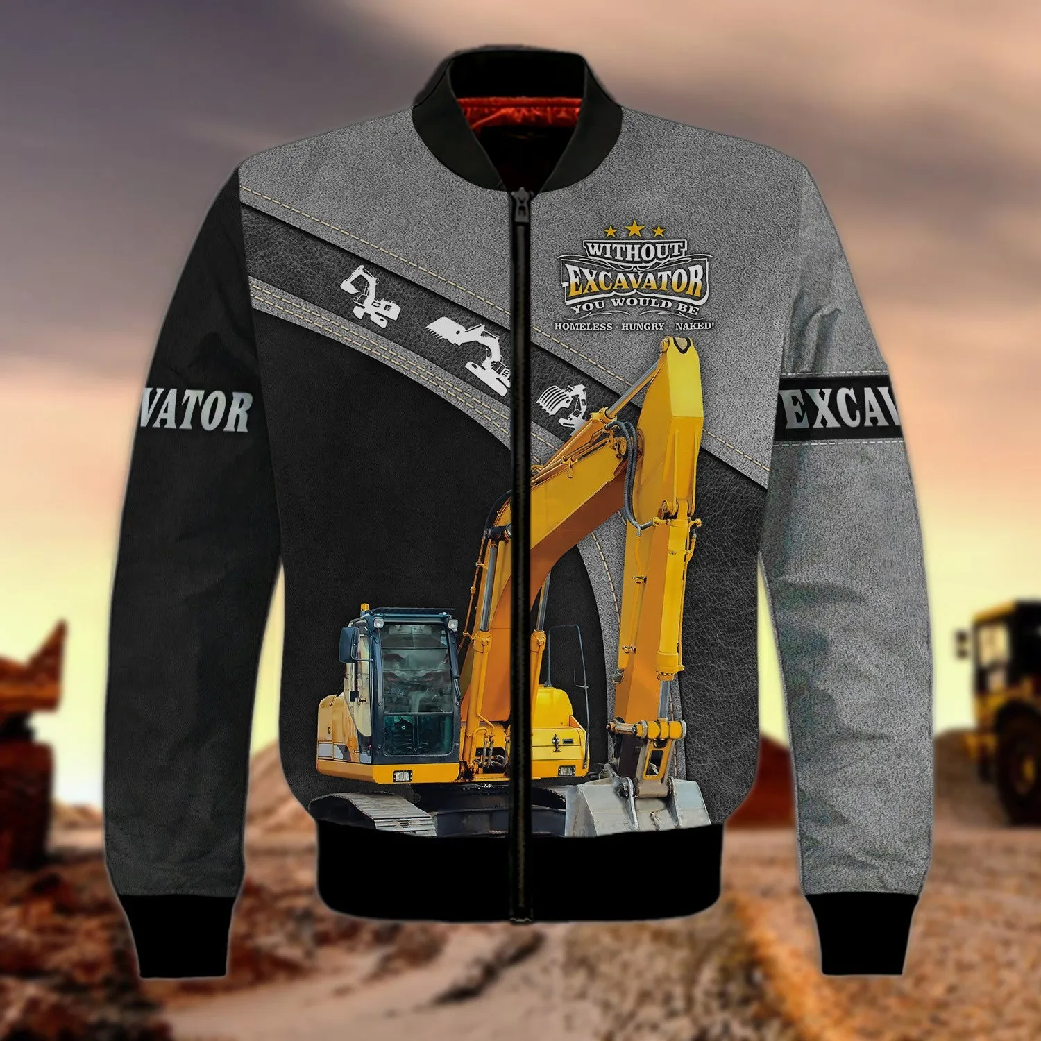 Excavator Driver 3D Full Print Shirt for Men & Women, Christmas Shirt for Excavator