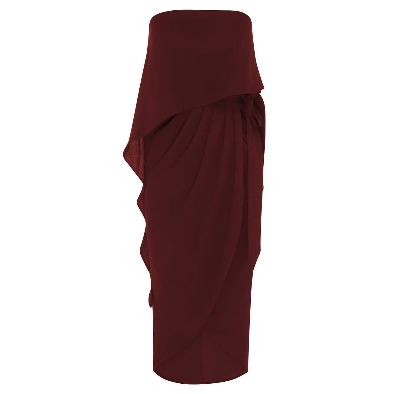 Fleur Strapless Dress - Burgundy