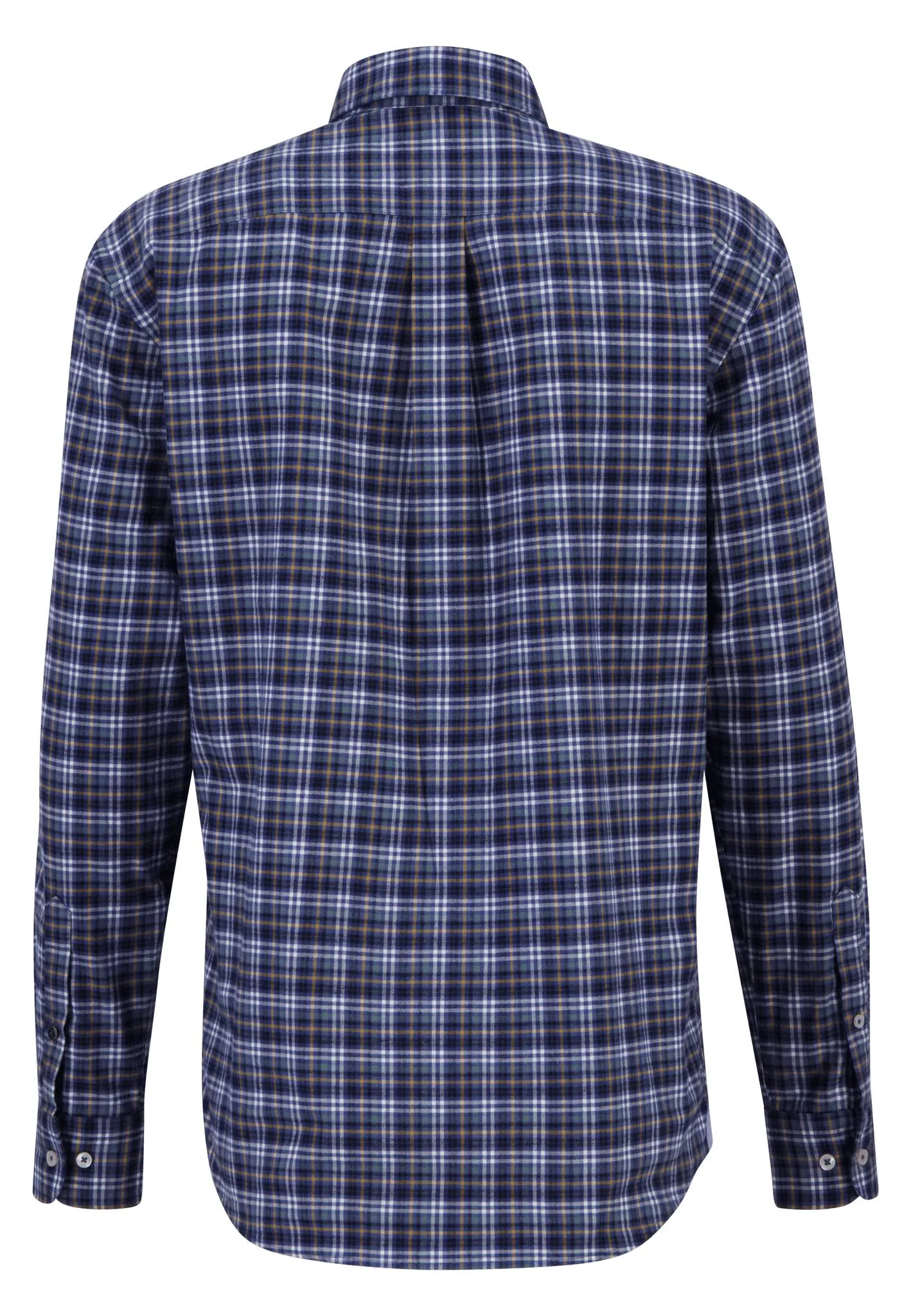 FYNCH HATTON Green Checked Flannel Shirt