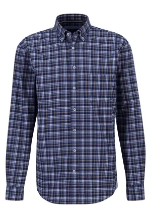 FYNCH HATTON Green Checked Flannel Shirt