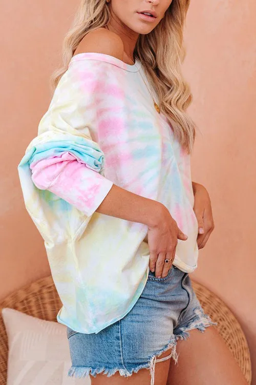 Good Luck Tie-Dye Long Sleeve Top