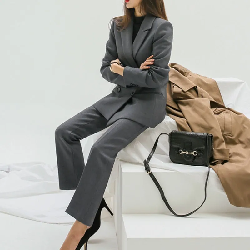 Graduation gift Women's Spring Autumn Casual Blazer Pants Suits Office Ladies Business Elegant Two-Piece Set Female Fashion Workwear Outfits