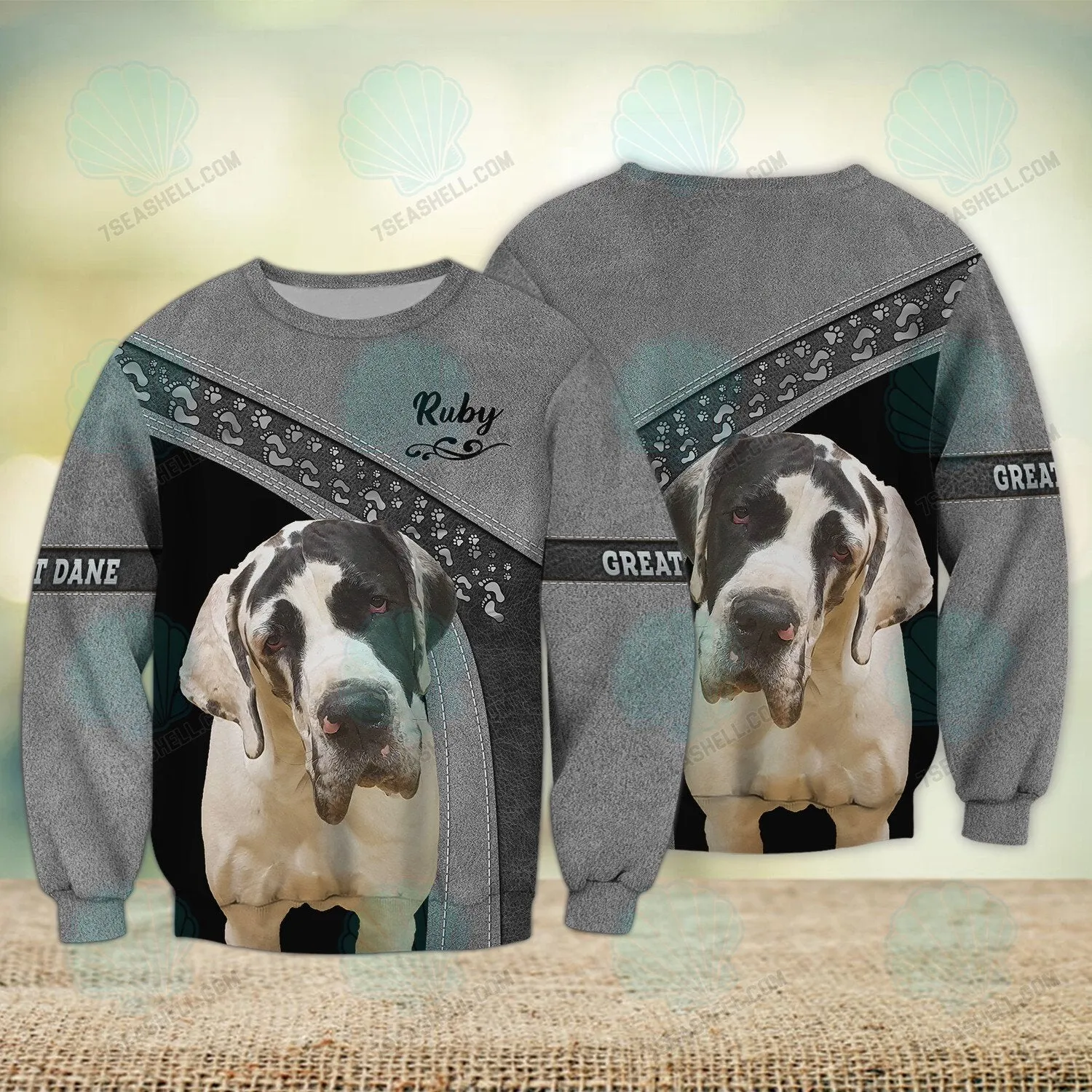 Great Dane Love Never Walk Alone 3D Full Print Shirts, Christmas Dog Memorial Gifts for loss of Dog