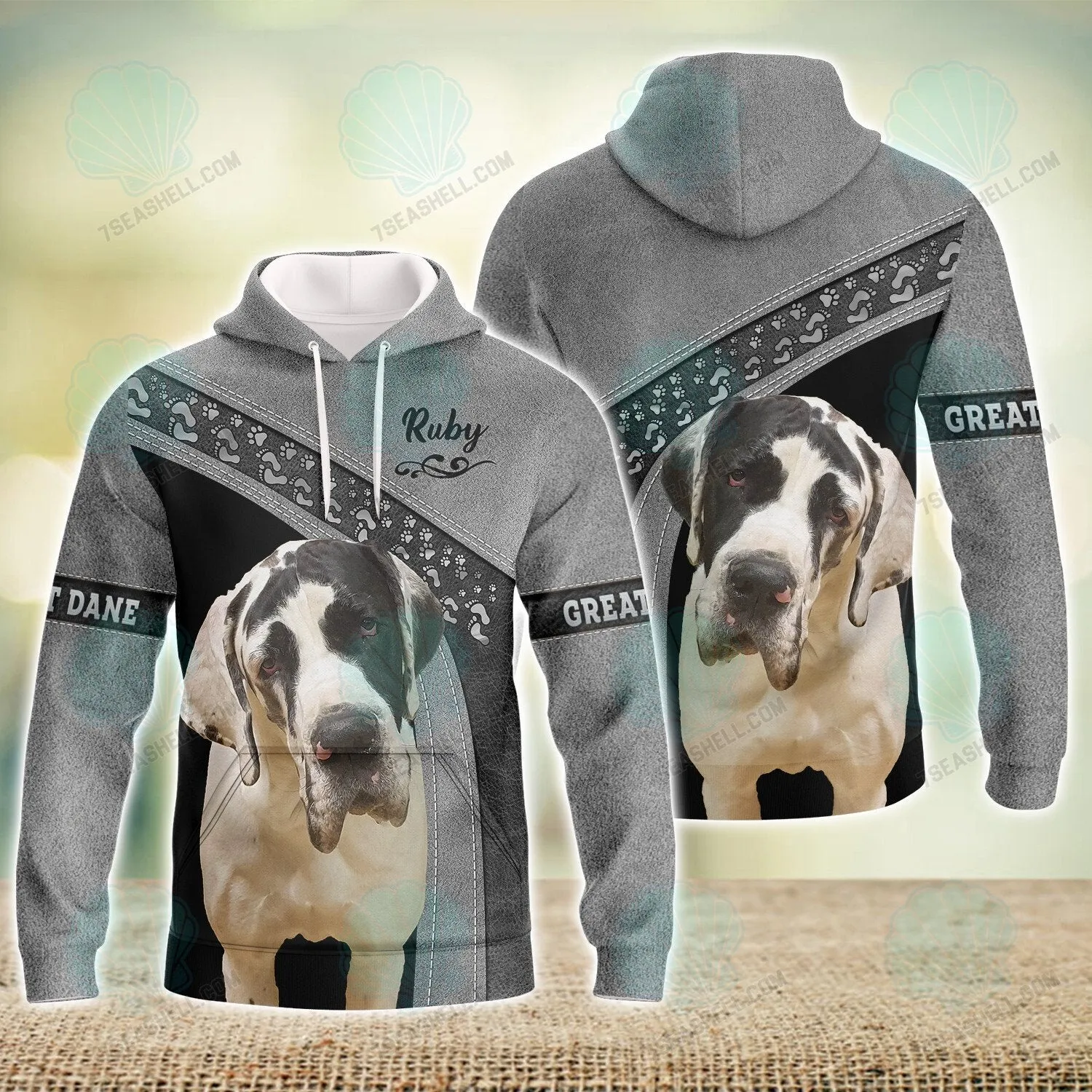 Great Dane Love Never Walk Alone 3D Full Print Shirts, Christmas Dog Memorial Gifts for loss of Dog