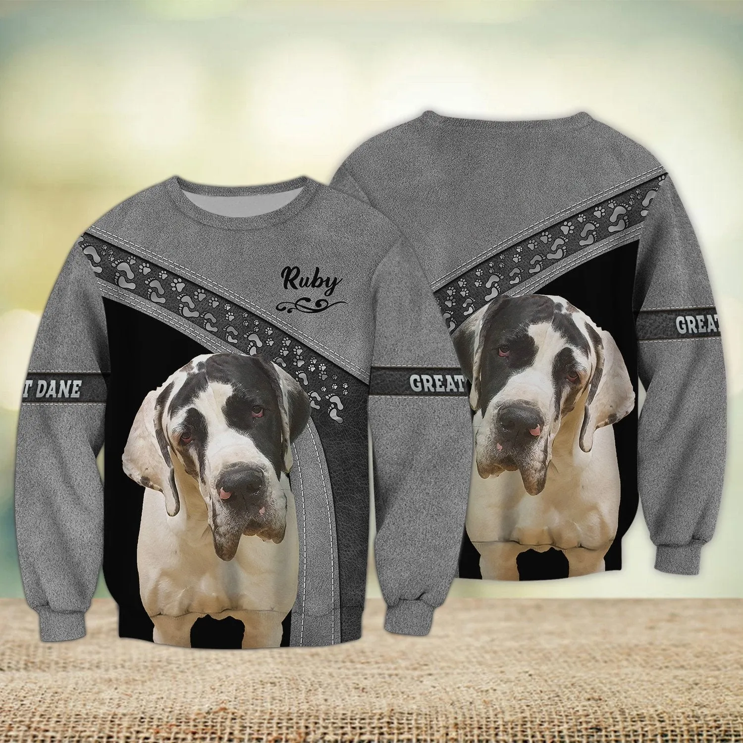 Great Dane Love Never Walk Alone 3D Full Print Shirts, Shirt For Dog Lovers, Dog Memorial Gifts for loss of Dog